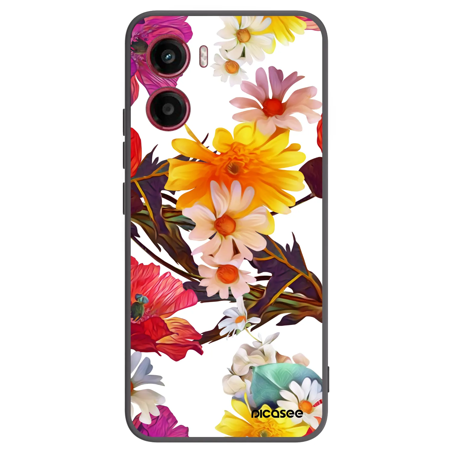 Picasee husă neagră din silicon pentru Motorola Moto G05 - Meadow