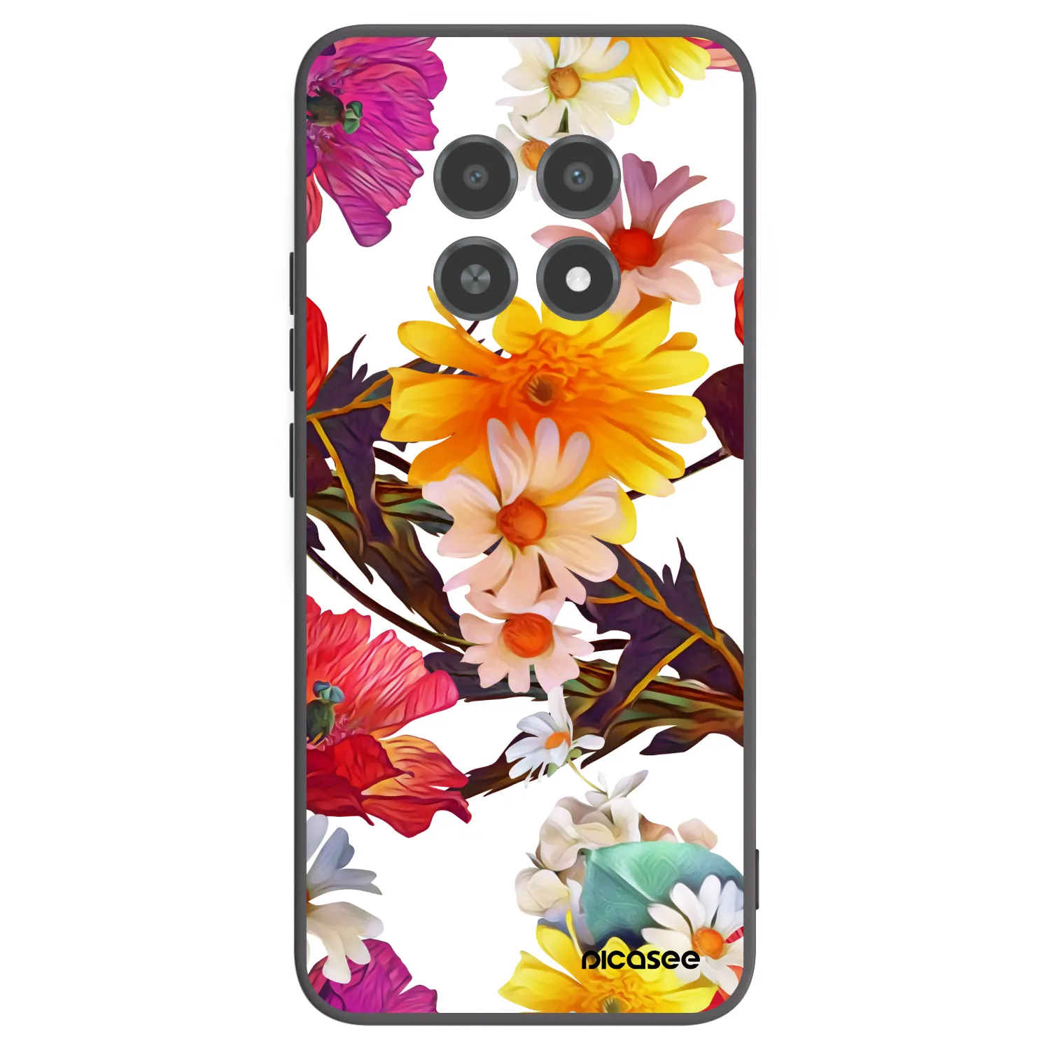 Picasee husă neagră din silicon pentru Realme 12X - Meadow