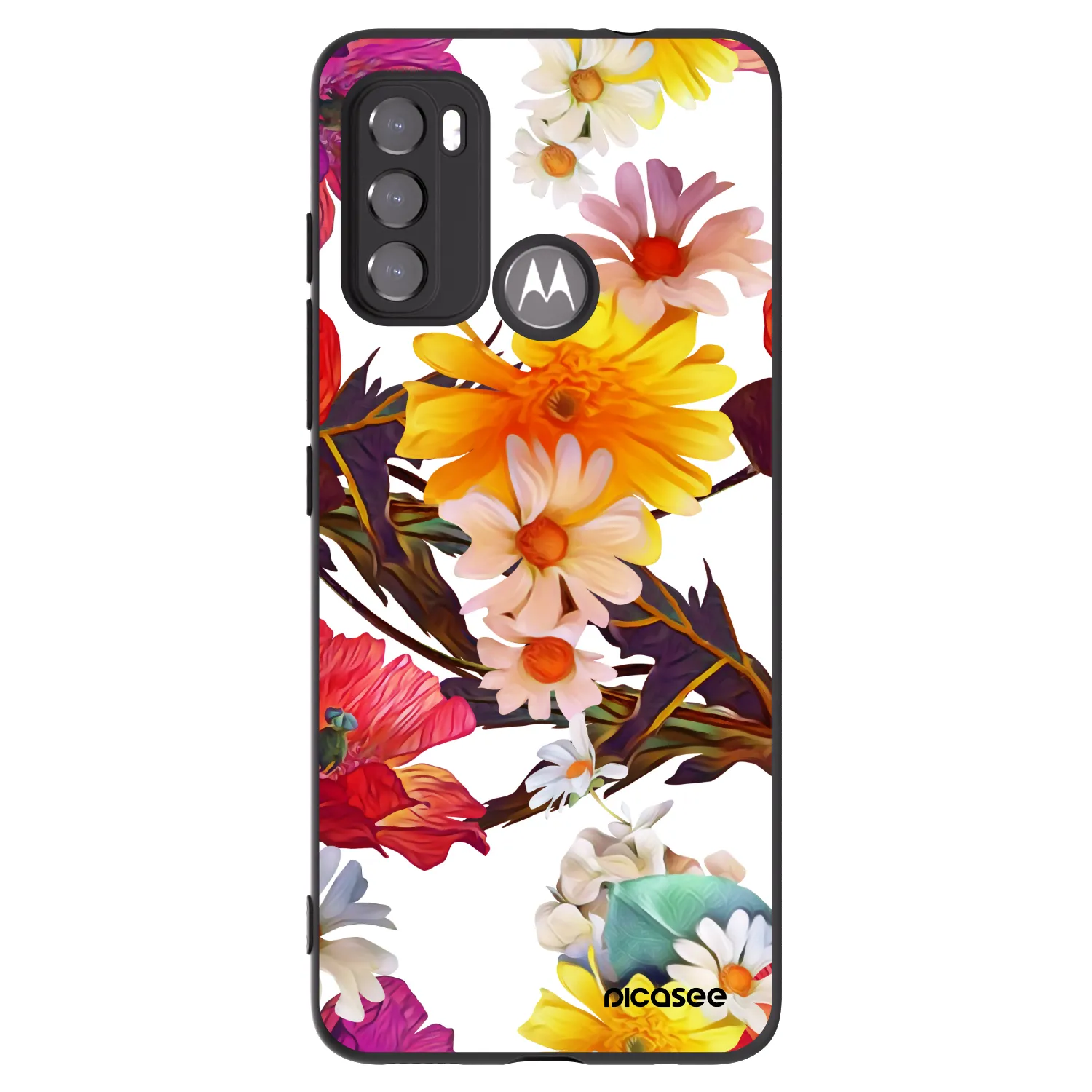Picasee husă neagră din silicon pentru Motorola Edge 60 5G - Meadow