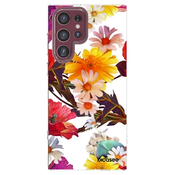Picasee husă transparentă din silicon pentru Samsung Galaxy S22 Ultra 5G - Meadow