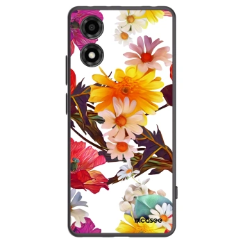 Picasee husă neagră din silicon pentru Motorola Moto E14 - Meadow