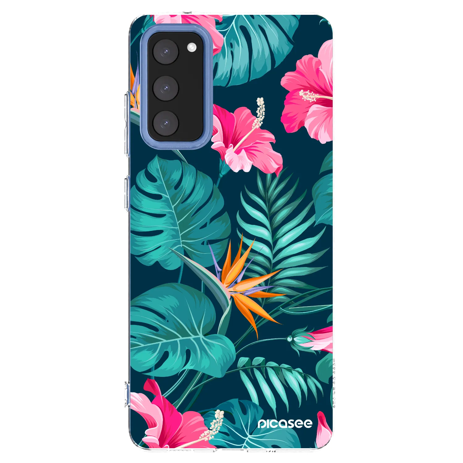 Picasee husă transparentă din silicon pentru Samsung Galaxy S20 FE - Pink Monstera
