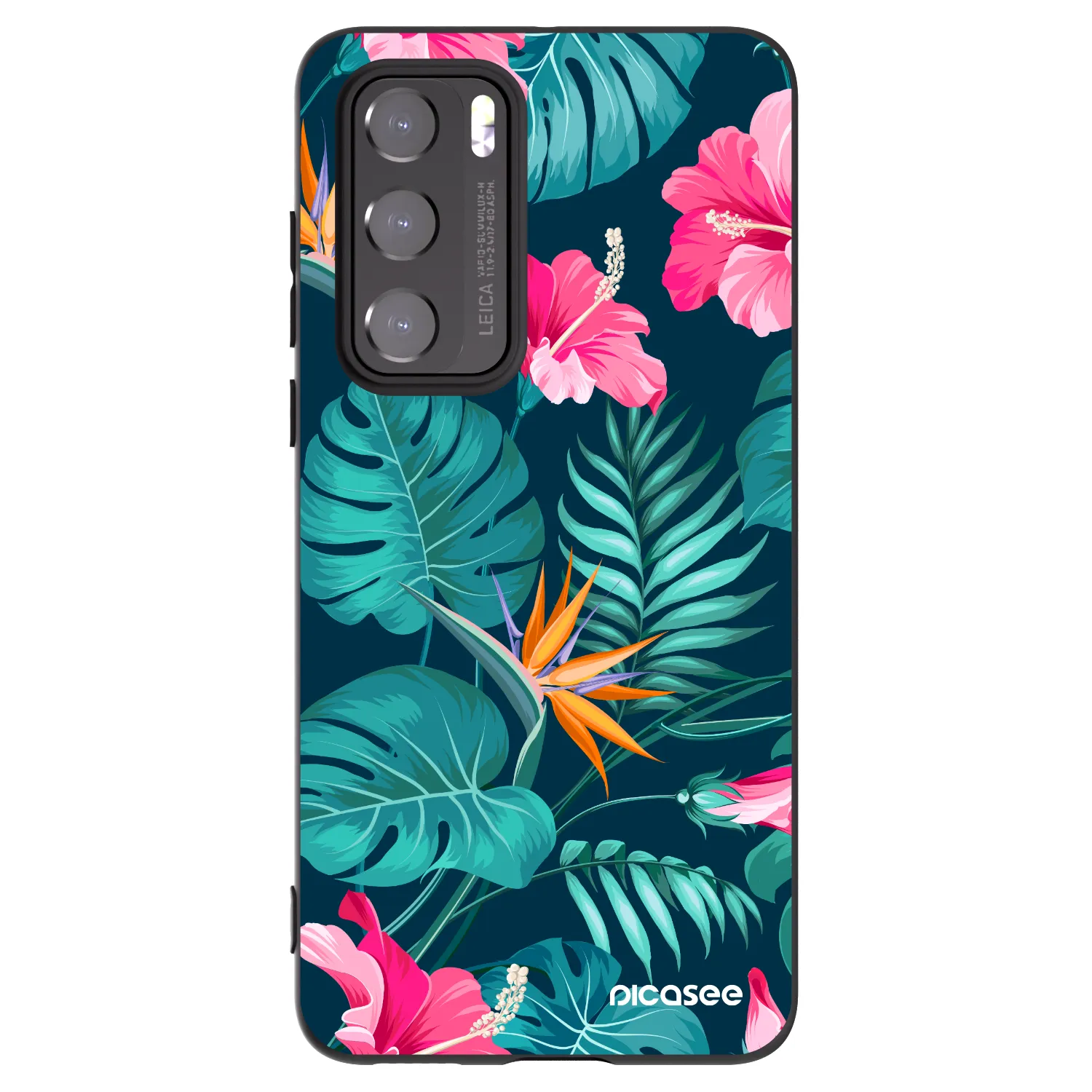 Picasee husă neagră din silicon pentru Huawei P40 - Pink Monstera