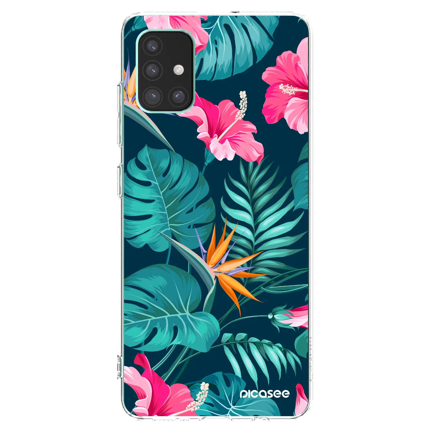 Picasee husă transparentă din silicon pentru Samsung Galaxy M51 M515F - Pink Monstera
