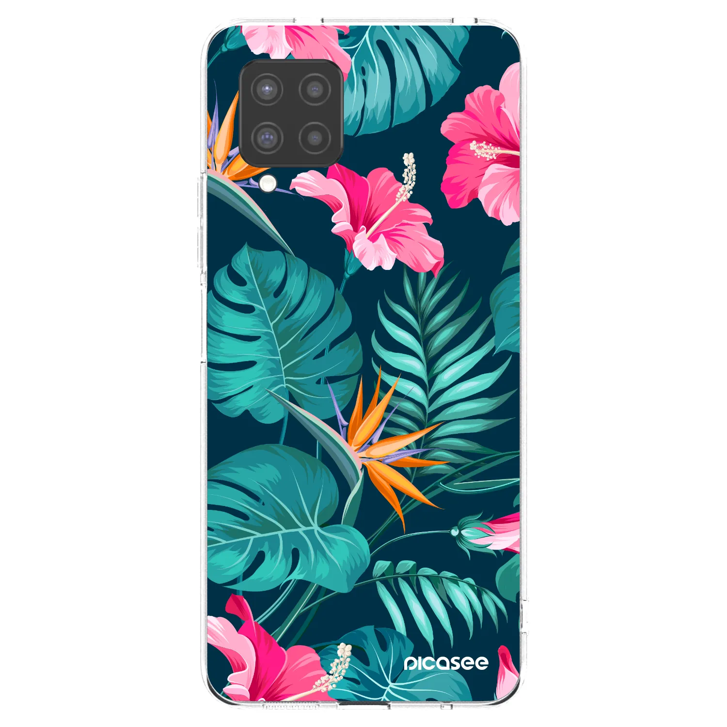 Picasee husă transparentă din silicon pentru Samsung Galaxy A42 A426B - Pink Monstera