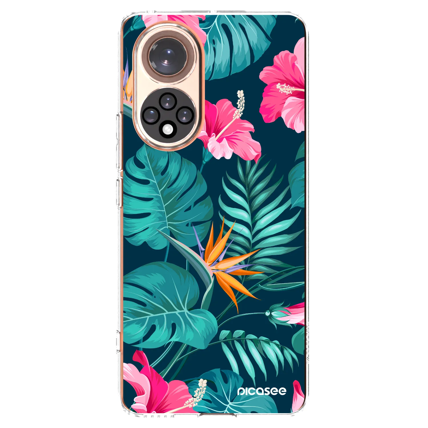 Picasee husă transparentă din silicon pentru Huawei Nova 9 - Pink Monstera