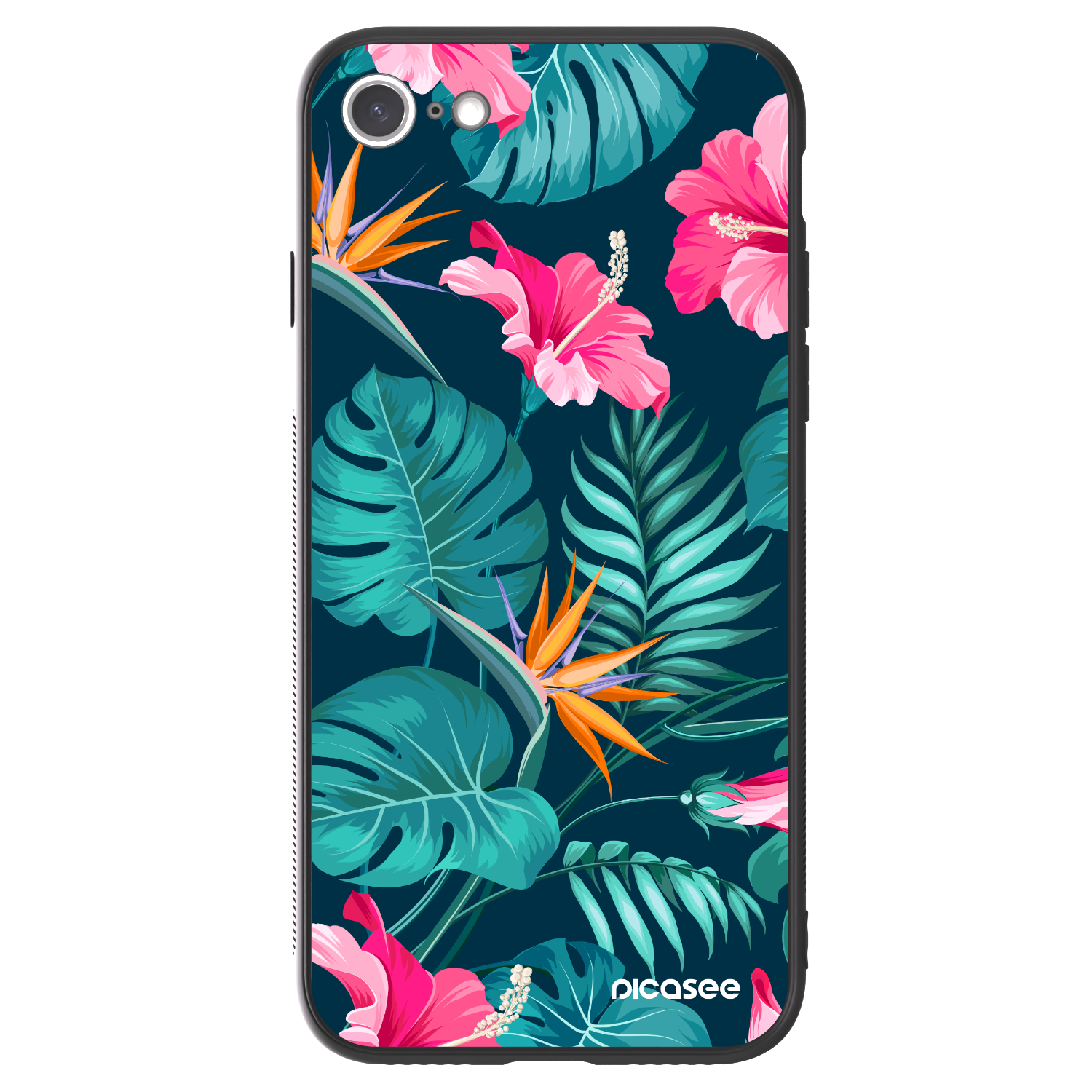 Picasee ULTIMATE CASE pentru Apple iPhone SE 2022 - Pink Monstera