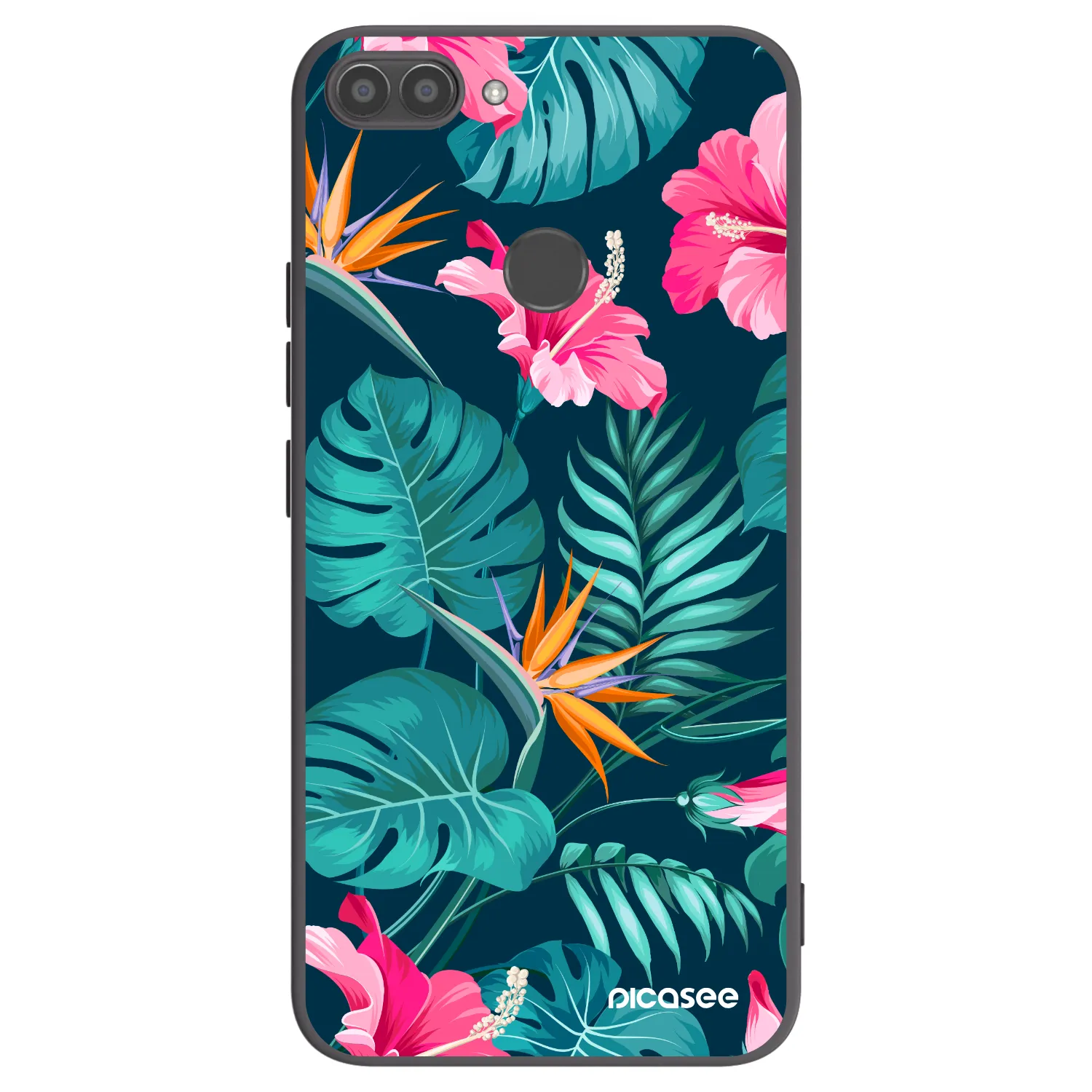 Picasee husă neagră din silicon pentru Huawei P Smart - Pink Monstera