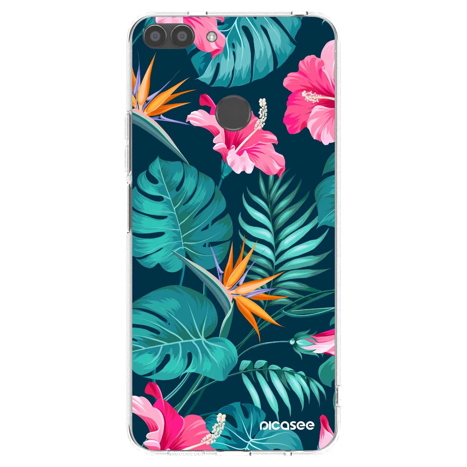 Picasee husă transparentă din silicon pentru Huawei P Smart - Pink Monstera