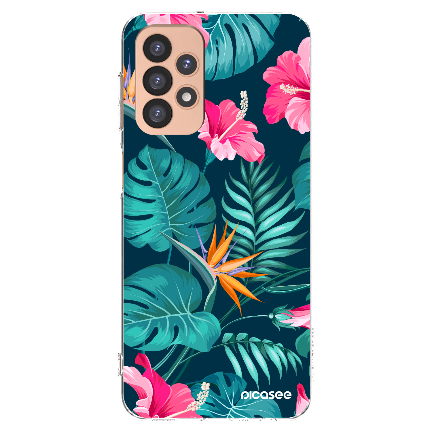 Picasee husă transparentă din silicon pentru Samsung Galaxy A23 A236B 5G - Pink Monstera