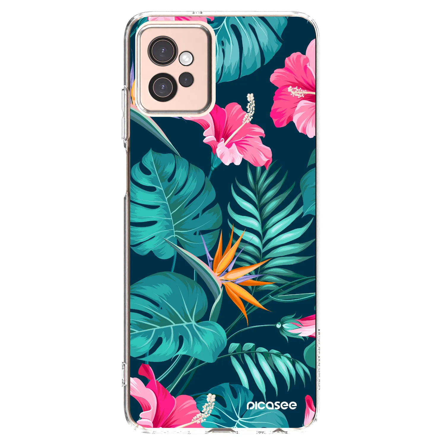 Picasee husă transparentă din silicon pentru Motorola Moto G32 - Pink Monstera