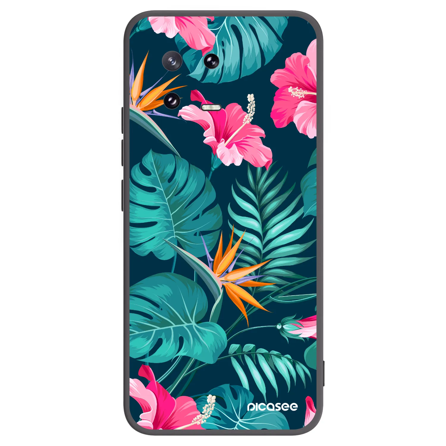 Picasee husă neagră din silicon pentru Xiaomi 13 Pro - Pink Monstera