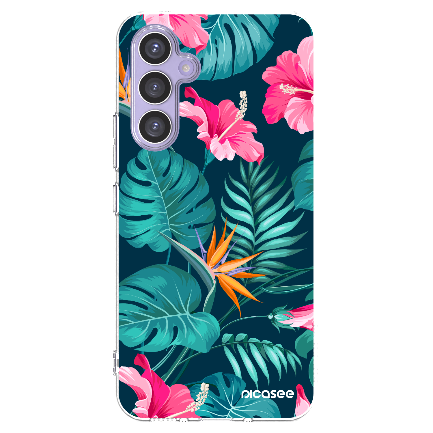 Picasee husă transparentă din silicon pentru Samsung Galaxy A54 5G A546B - Pink Monstera