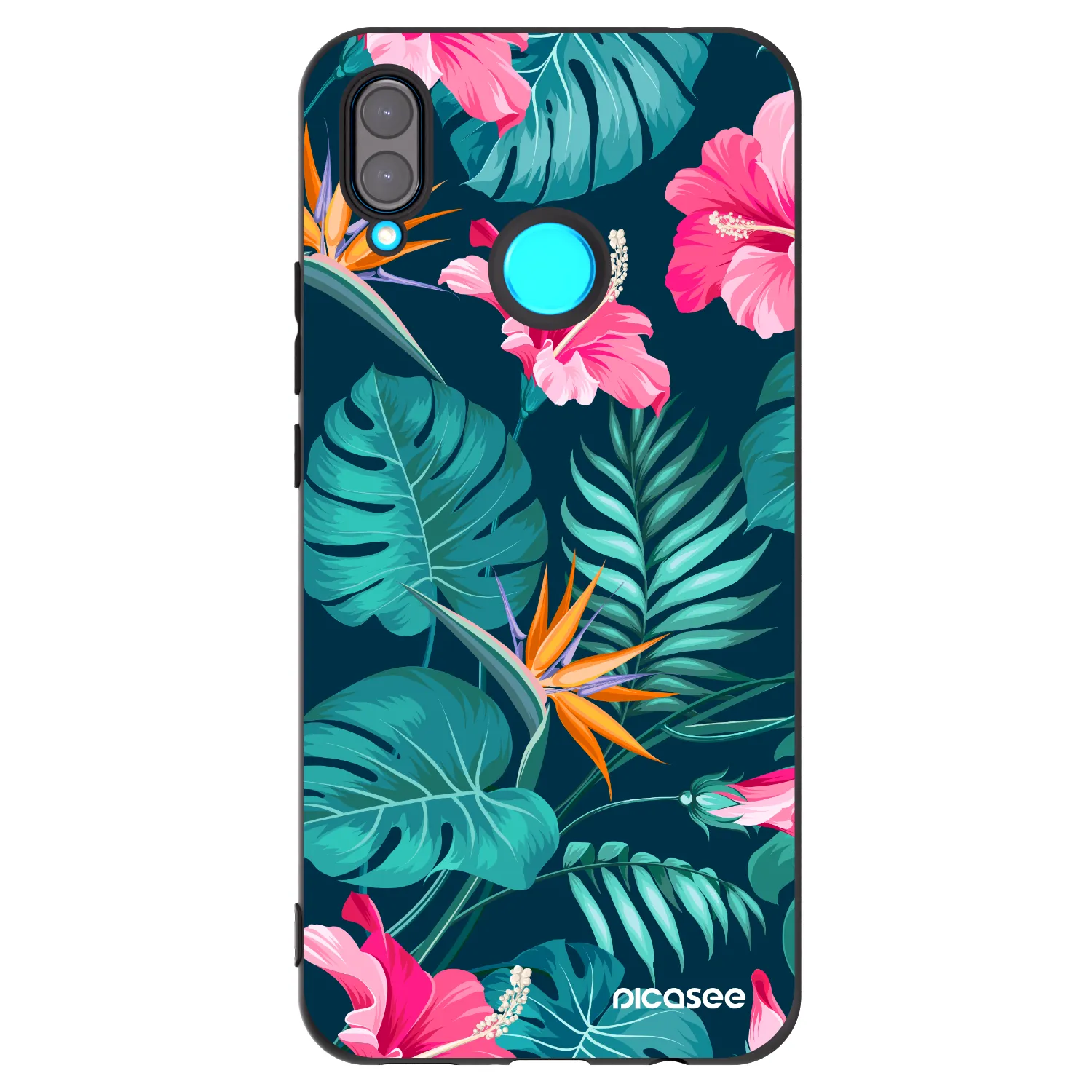Picasee husă neagră din silicon pentru Huawei Nova 3 - Pink Monstera