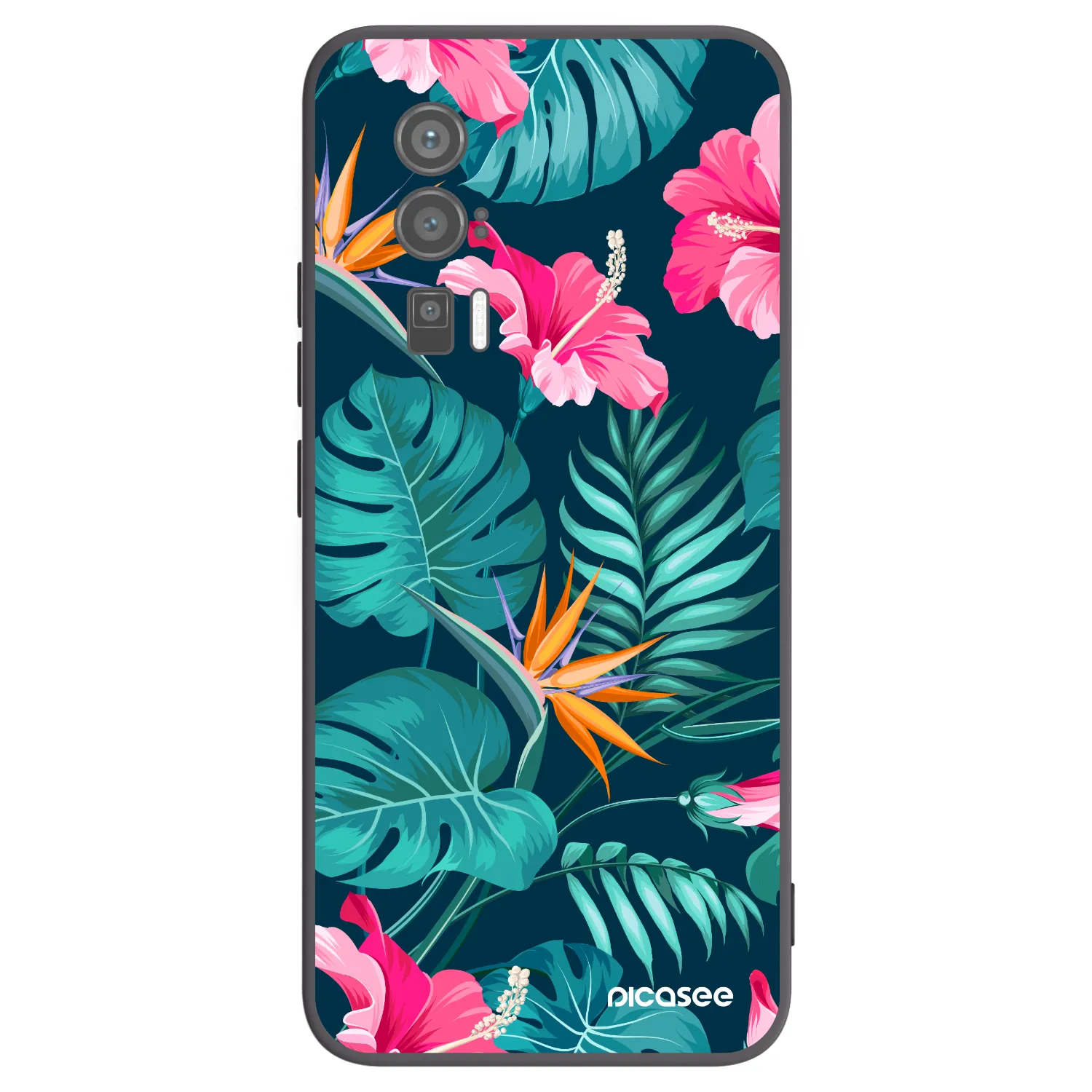 Picasee husă neagră din silicon pentru Xiaomi Poco F5 Pro 5G - Pink Monstera