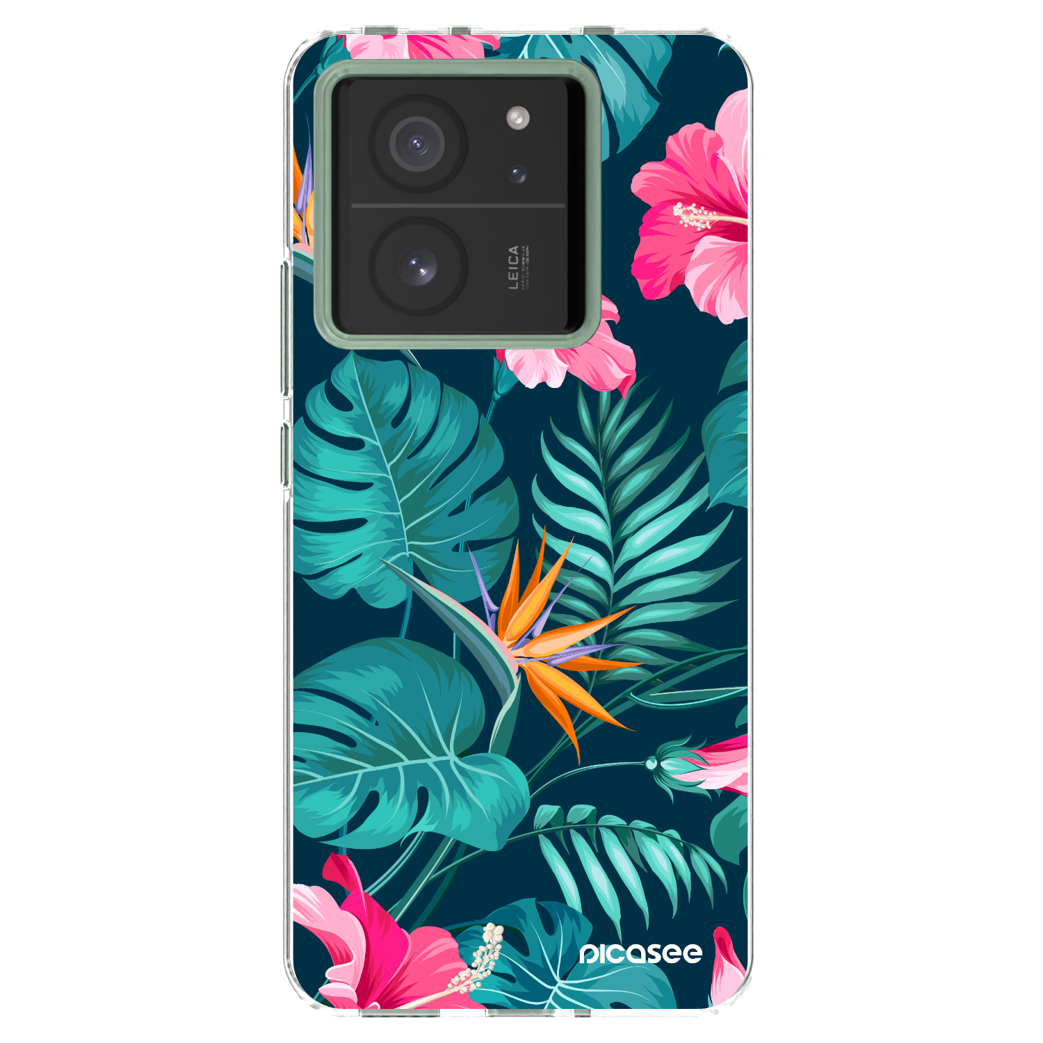 Picasee husă transparentă din silicon pentru Xiaomi 13T - Pink Monstera