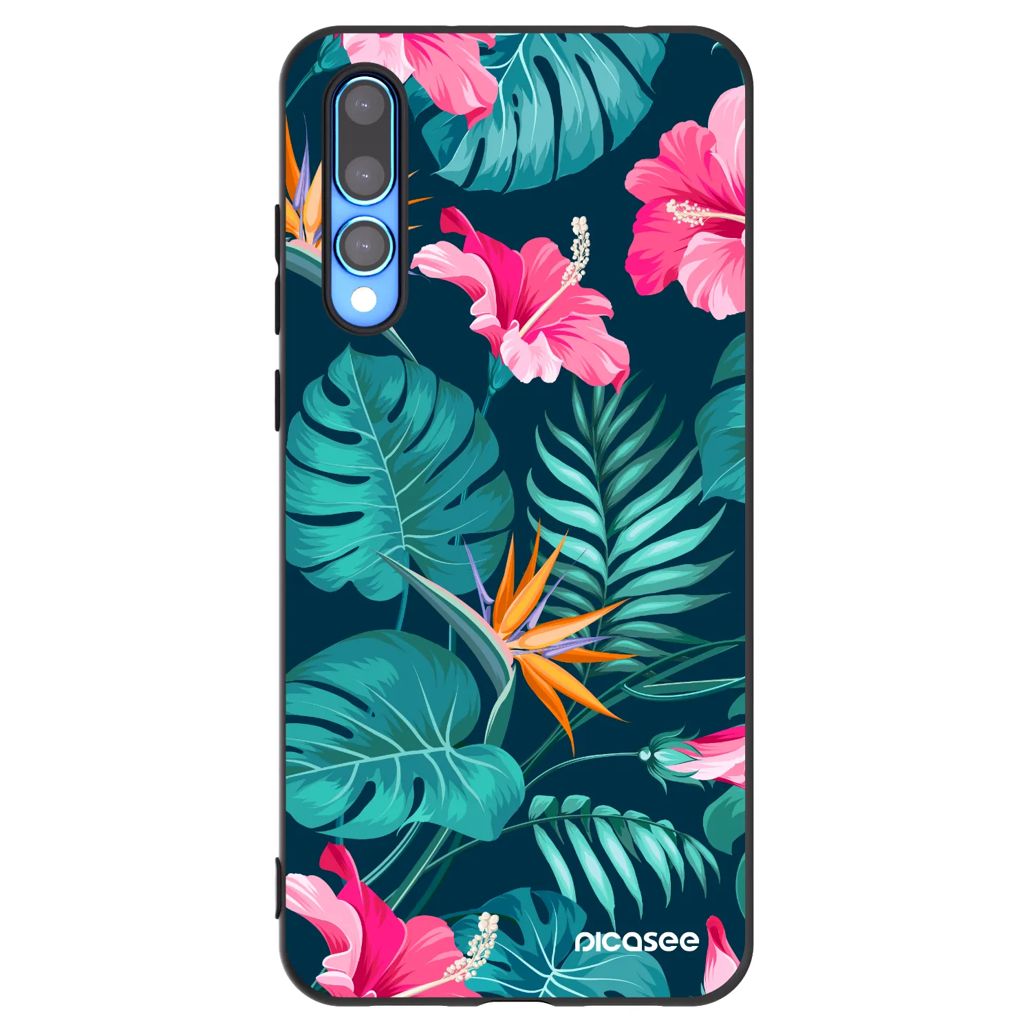 Picasee husă neagră din silicon pentru Huawei P20 Pro - Pink Monstera