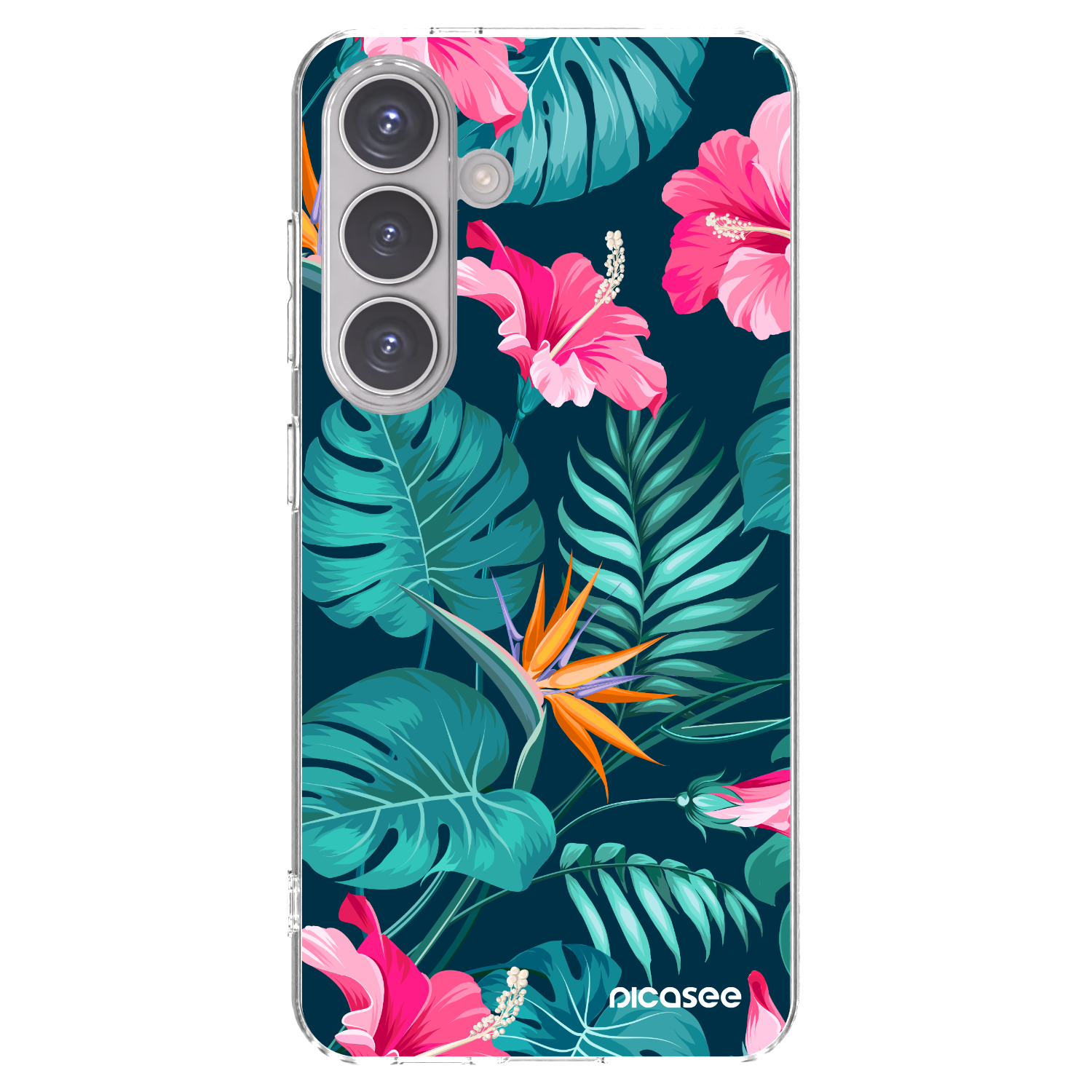 Picasee husă transparentă din silicon pentru Samsung Galaxy S24 S921B 5G - Pink Monstera