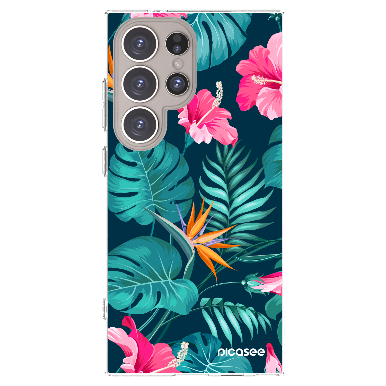 Picasee husă transparentă din silicon pentru Samsung Galaxy S24 Ultra S928B 5G - Pink Monstera