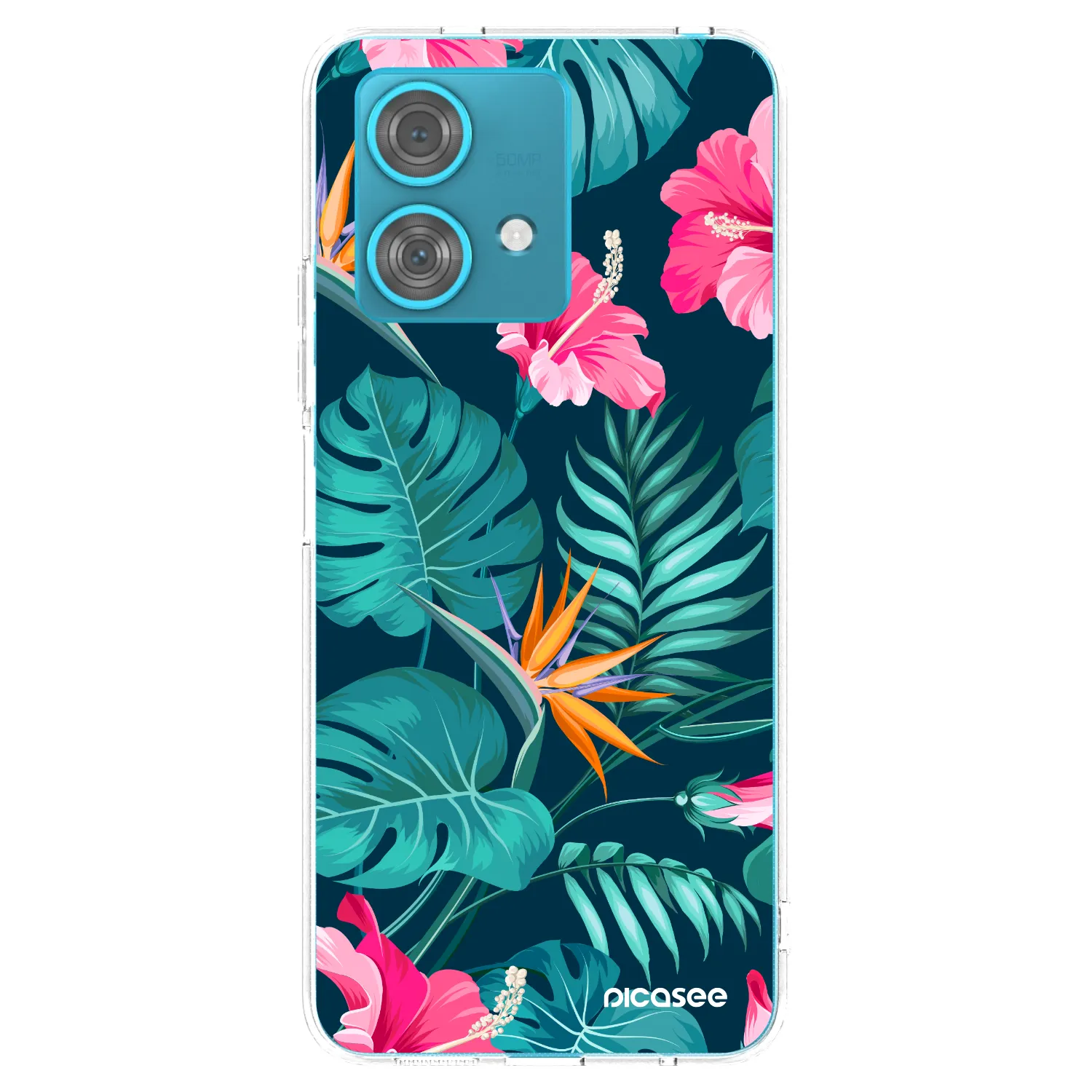 Picasee husă transparentă din silicon pentru Motorola Edge 40 Neo - Pink Monstera