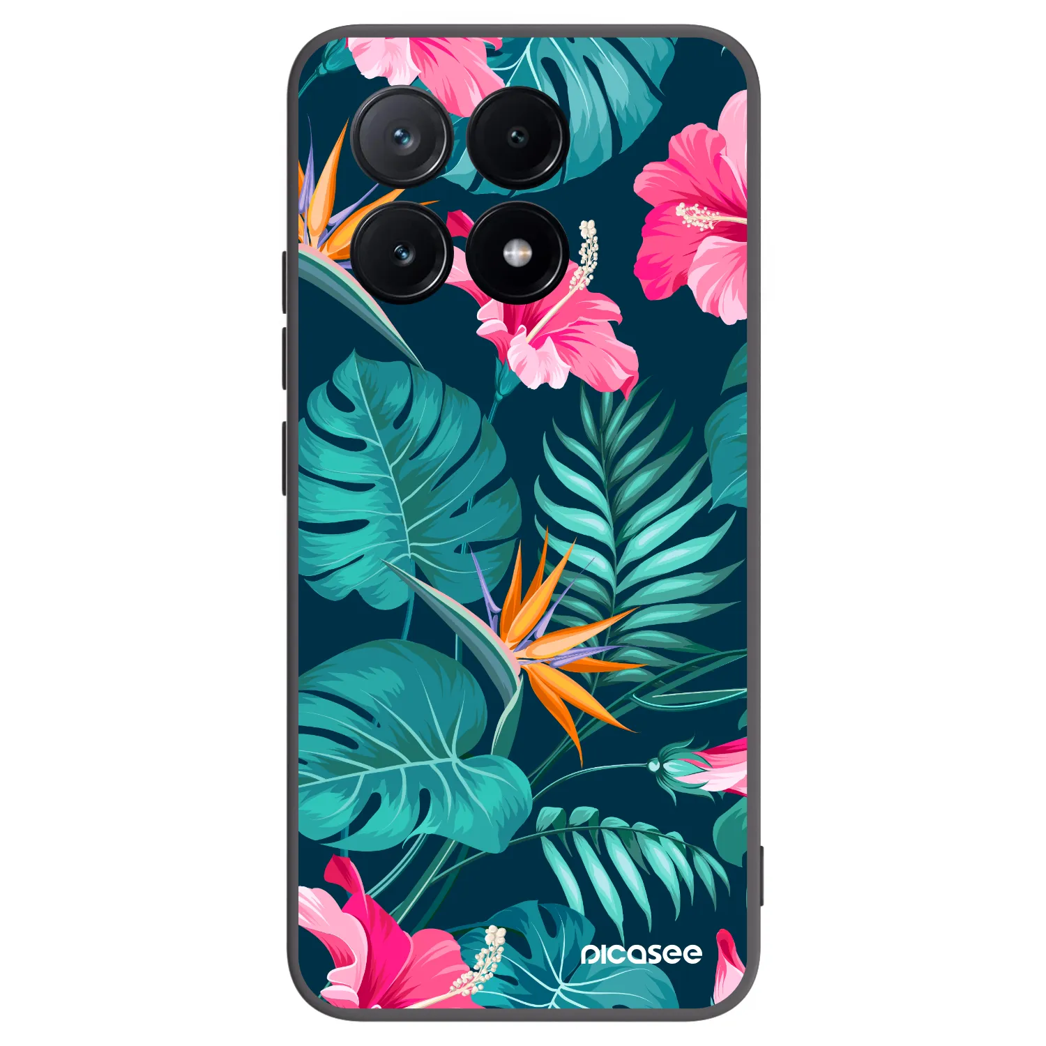 Picasee husă neagră din silicon pentru Xiaomi Poco X6 Pro - Pink Monstera
