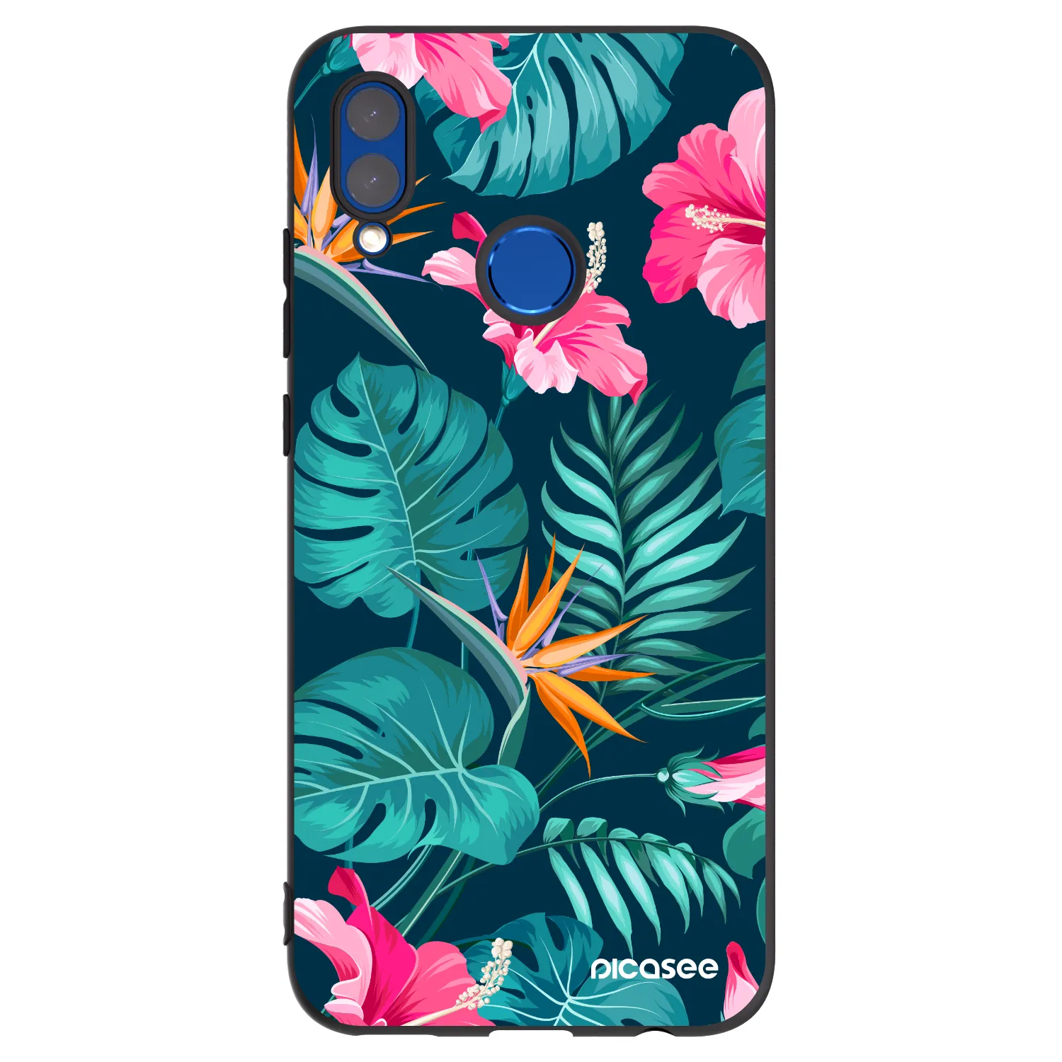 Picasee husă neagră din silicon pentru Honor 10 Lite - Pink Monstera