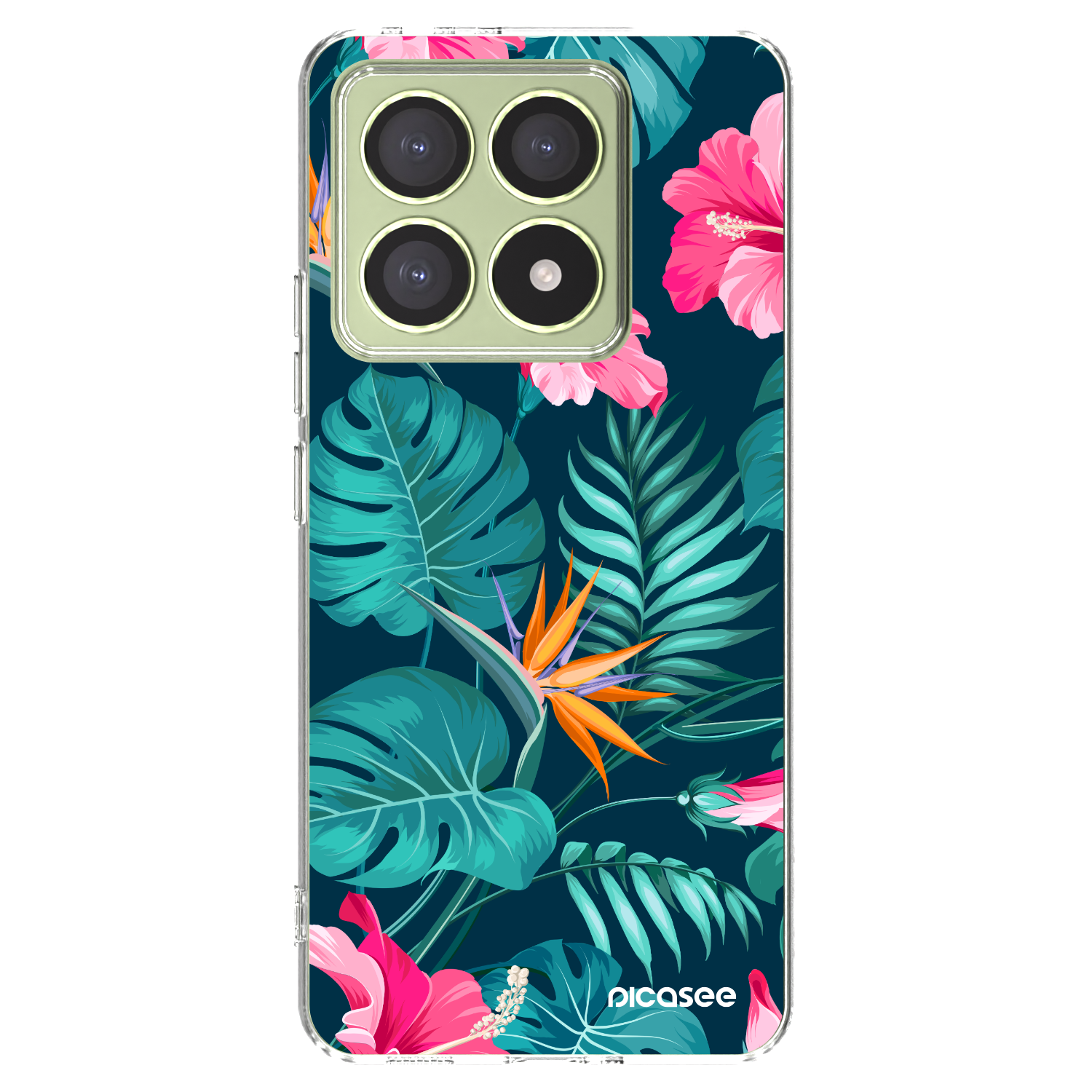 Picasee husă transparentă din silicon pentru Xiaomi 14T - Pink Monstera