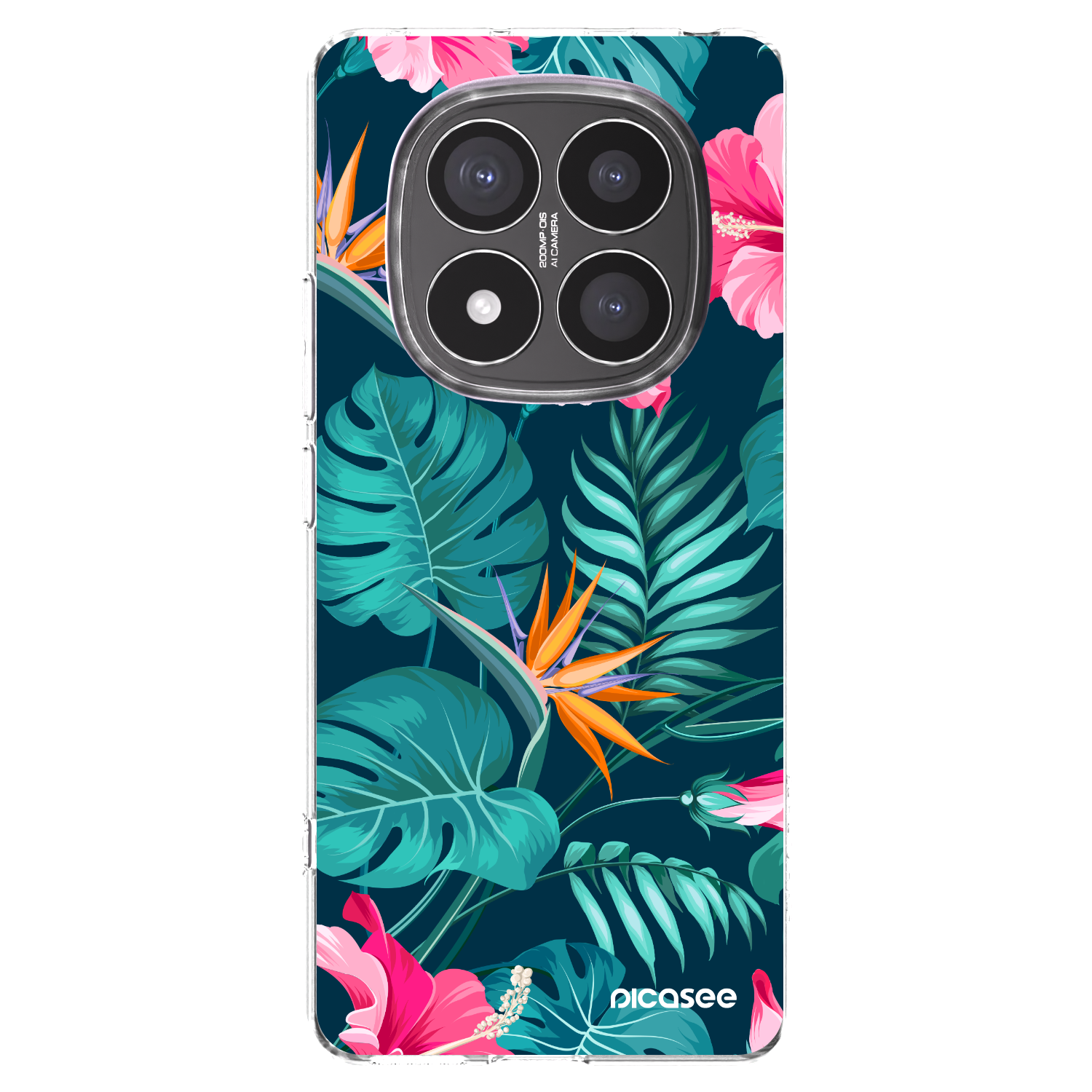 Picasee husă transparentă din silicon pentru Xiaomi Redmi Note 14 Pro+ 5G - Pink Monstera