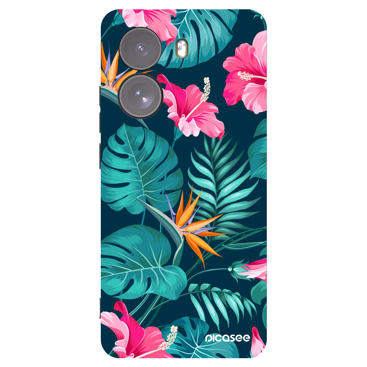 Picasee husă neagră din silicon pentru Xiaomi Poco X7 - Pink Monstera