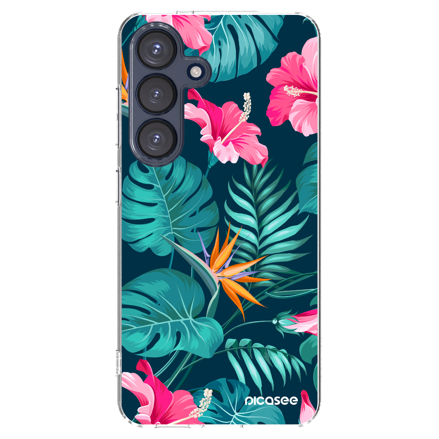 Picasee husă transparentă din silicon pentru Samsung Galaxy S25 5G - Pink Monstera