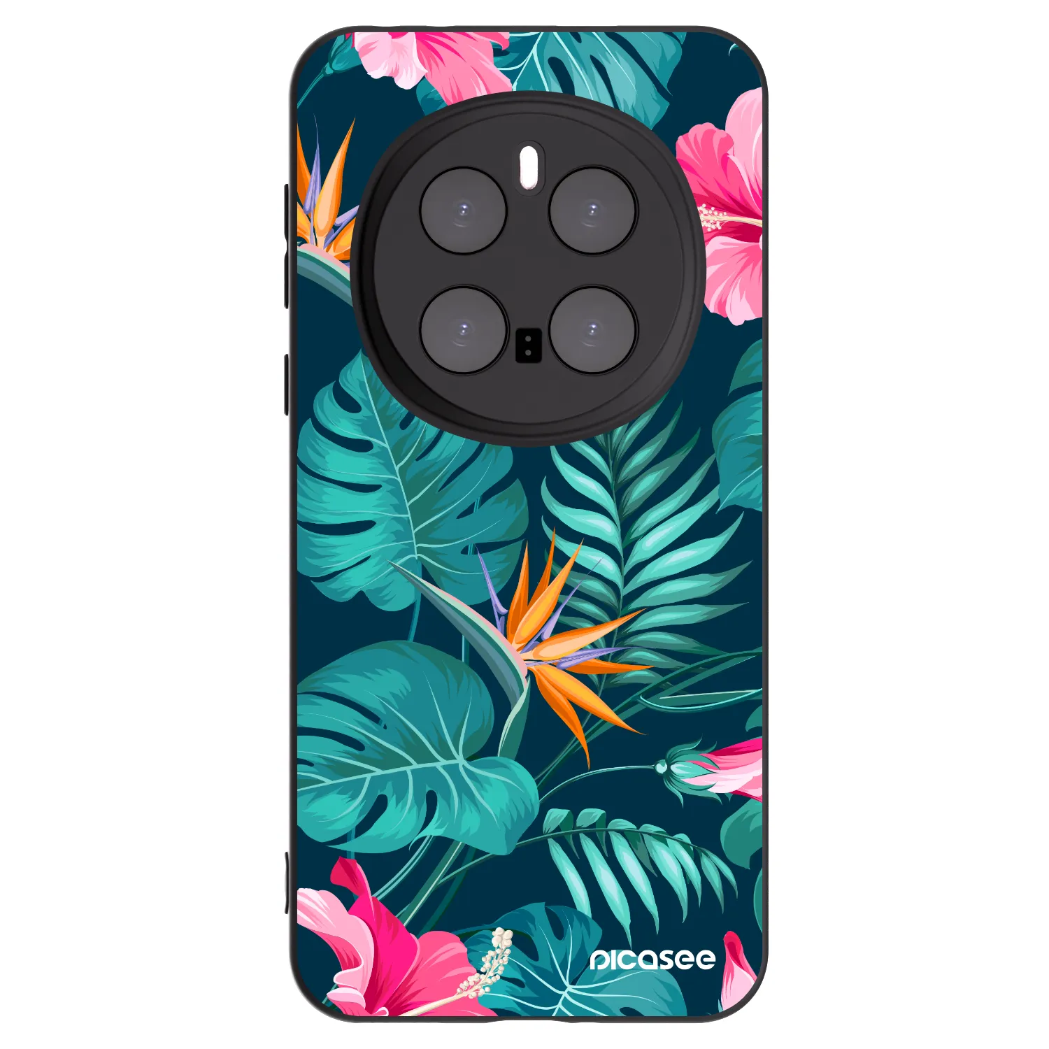 Picasee husă neagră din silicon pentru Honor Magic7 Pro 5G - Pink Monstera