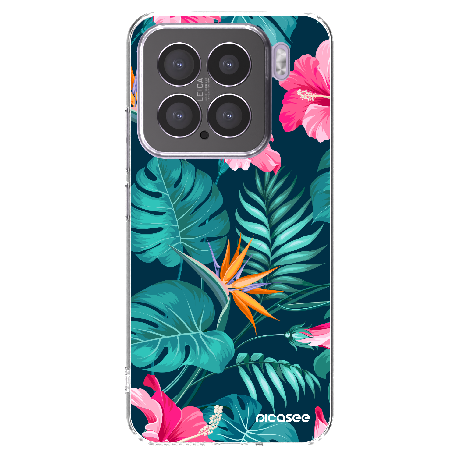 Picasee husă transparentă din silicon pentru Xiaomi 15 - Pink Monstera