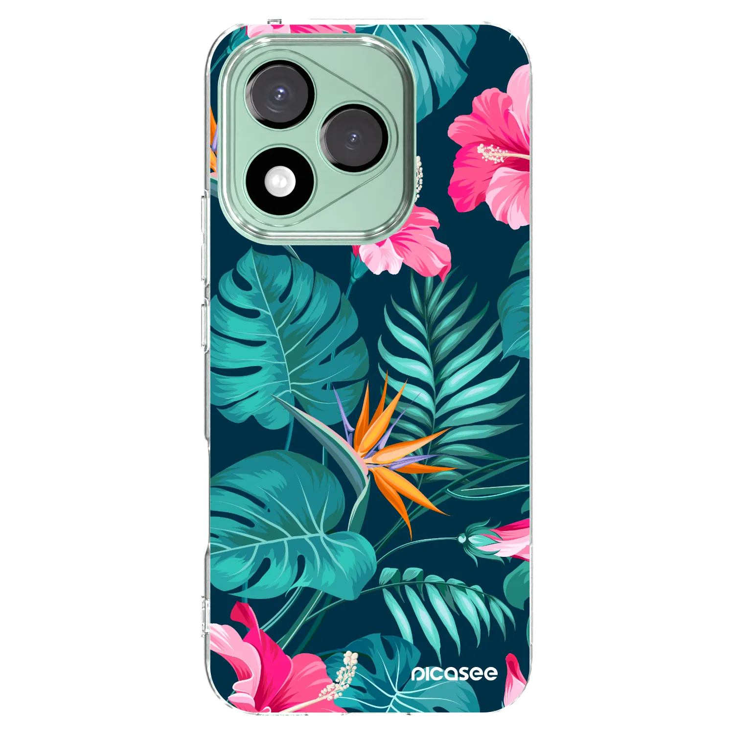 Picasee husă transparentă din silicon pentru Honor 400 Lite 5G - Pink Monstera