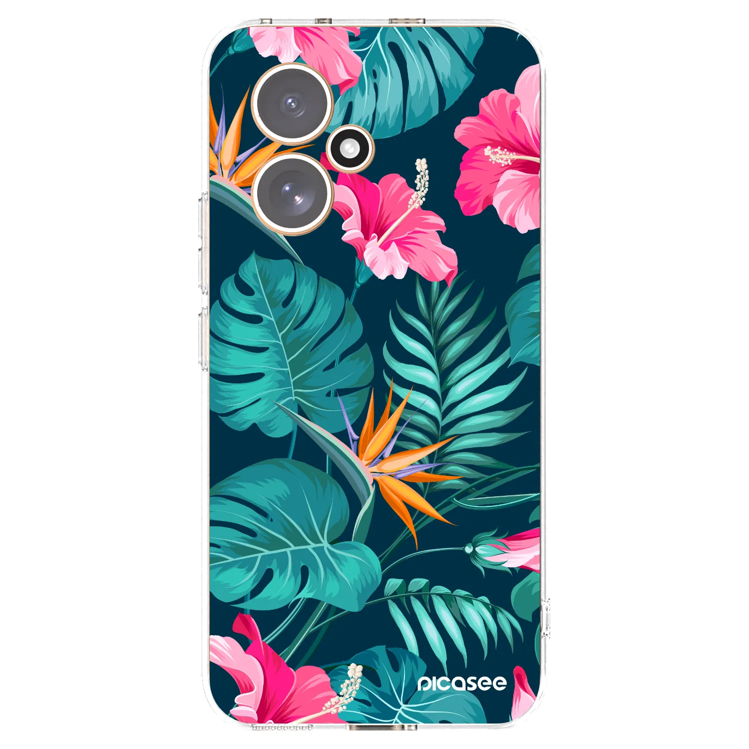 Picasee husă transparentă din silicon pentru Honor 400 5G - Pink Monstera