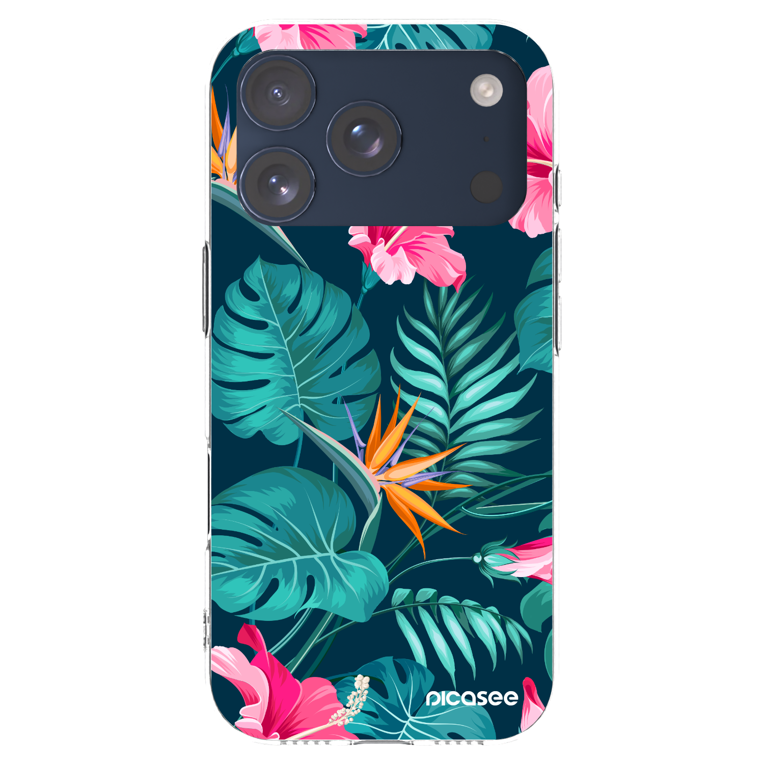 Picasee husă transparentă din silicon pentru Apple iPhone 17 Pro - Pink Monstera