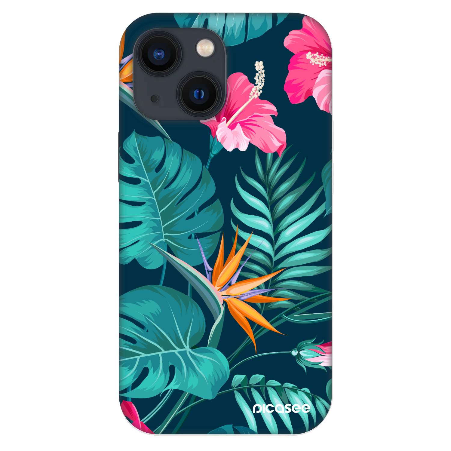 Picasee Fashion Case pentru Apple iPhone 13 mini - Pink Monstera