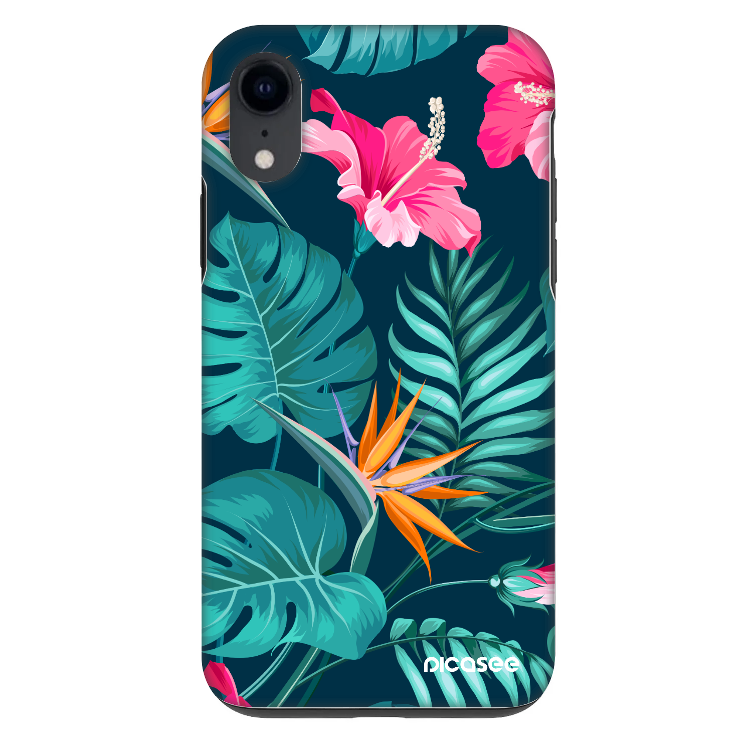 Picasee Fashion Case pentru Apple iPhone XR - Pink Monstera