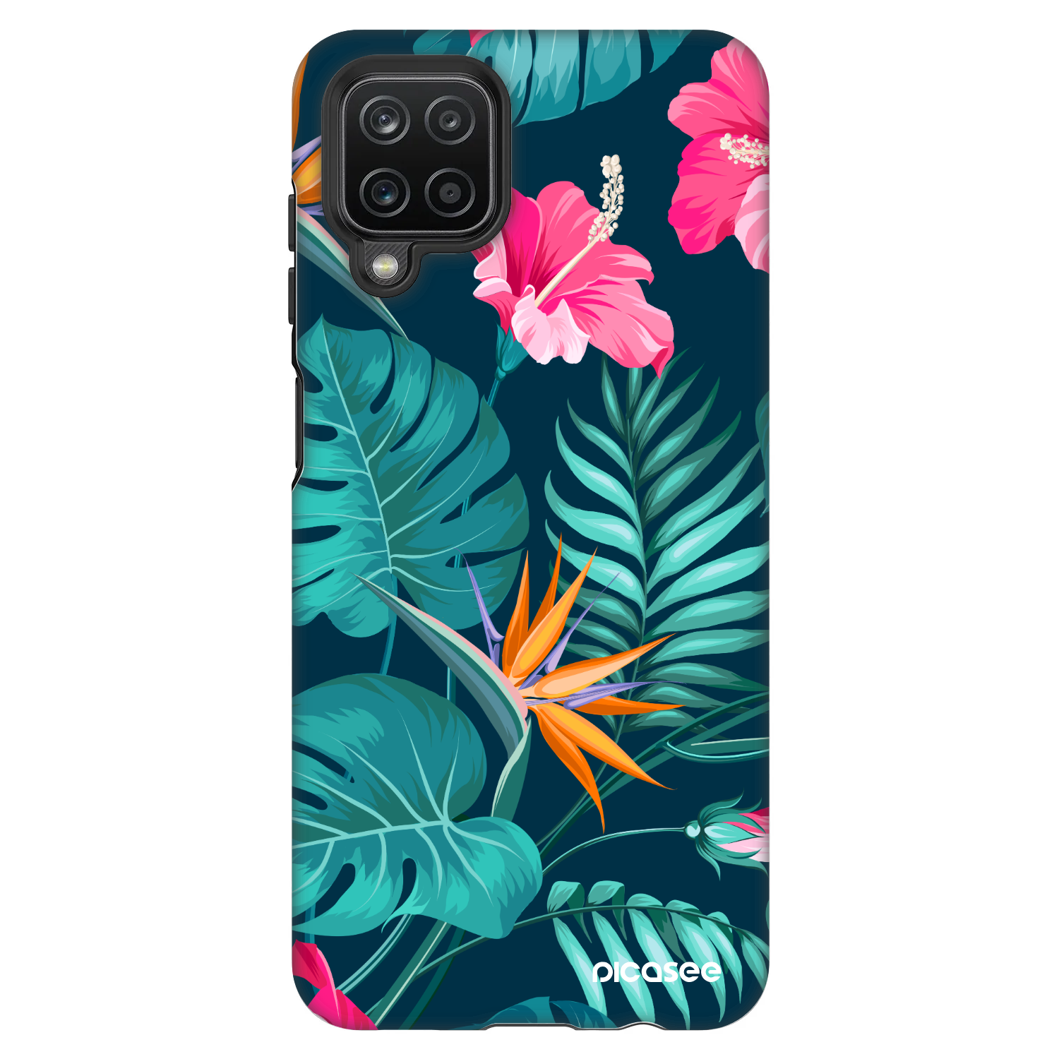 Picasee Fashion Case pentru Samsung Galaxy A12 A125F - Pink Monstera