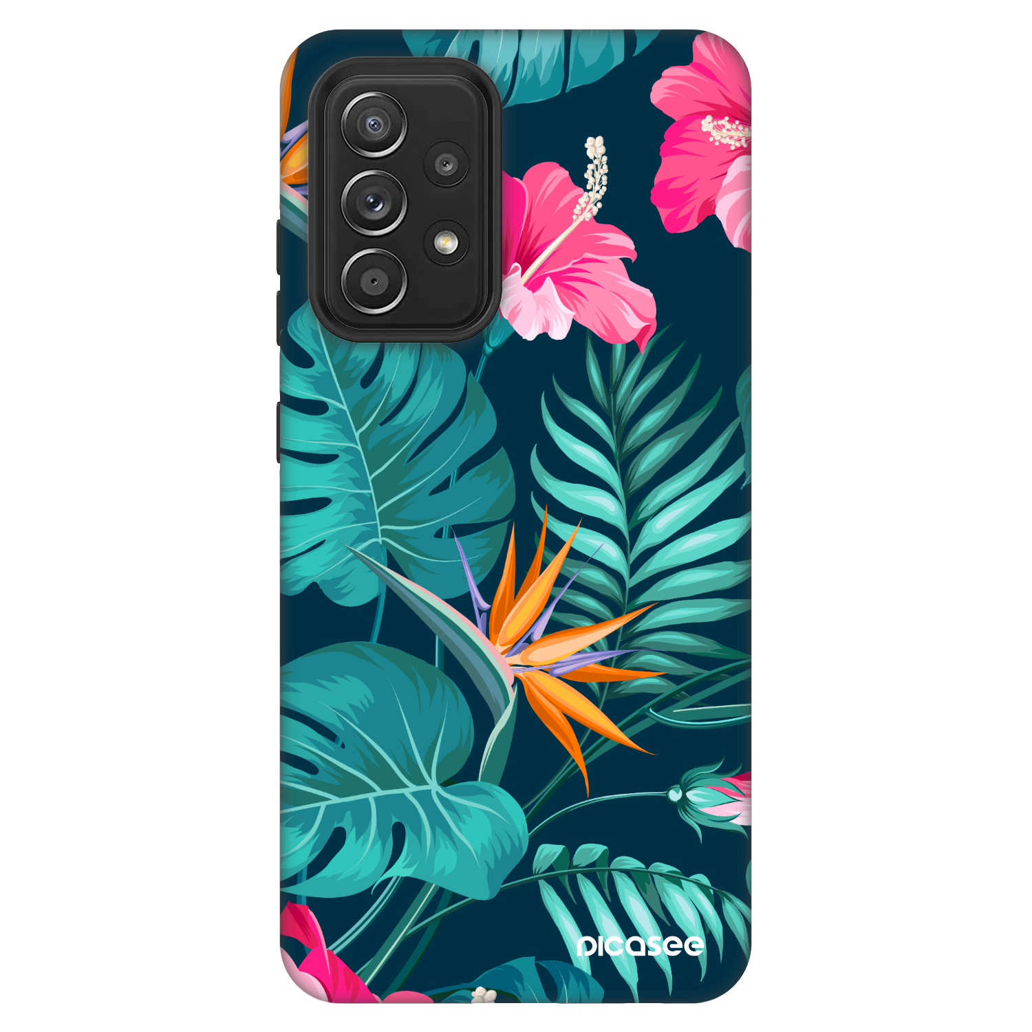 Picasee Fashion Case pentru Samsung Galaxy A52 5G A525F - Pink Monstera