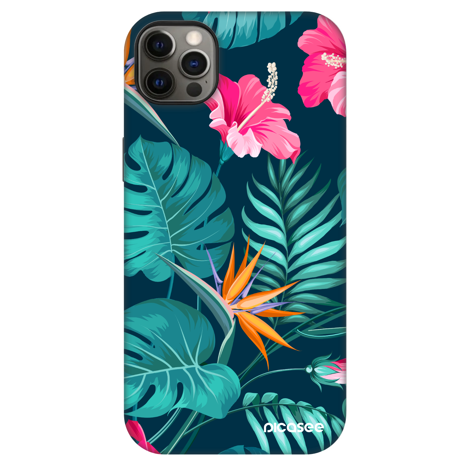 Picasee Fashion Case MagSafe pentru Apple iPhone 12 Pro Max - Pink Monstera