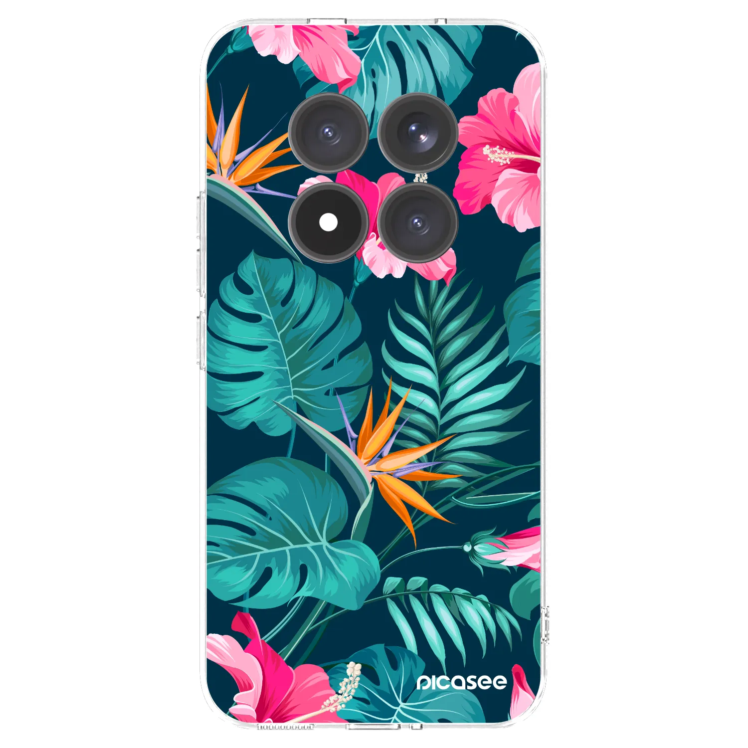 Picasee husă transparentă din silicon pentru Xiaomi Redmi Note 15 Pro+ - Pink Monstera