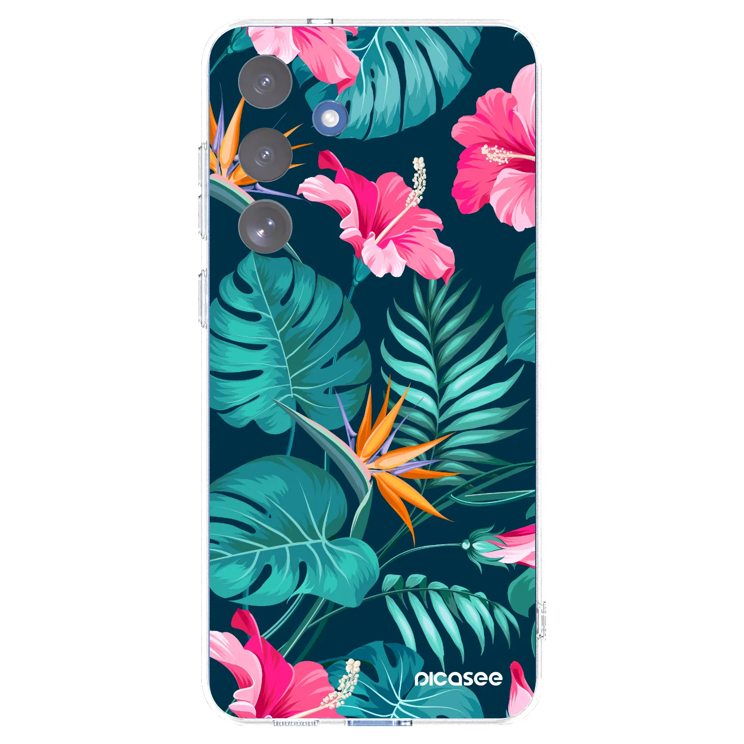 Picasee husă transparentă din silicon pentru Samsung Galaxy S25 FE 5G - Pink Monstera
