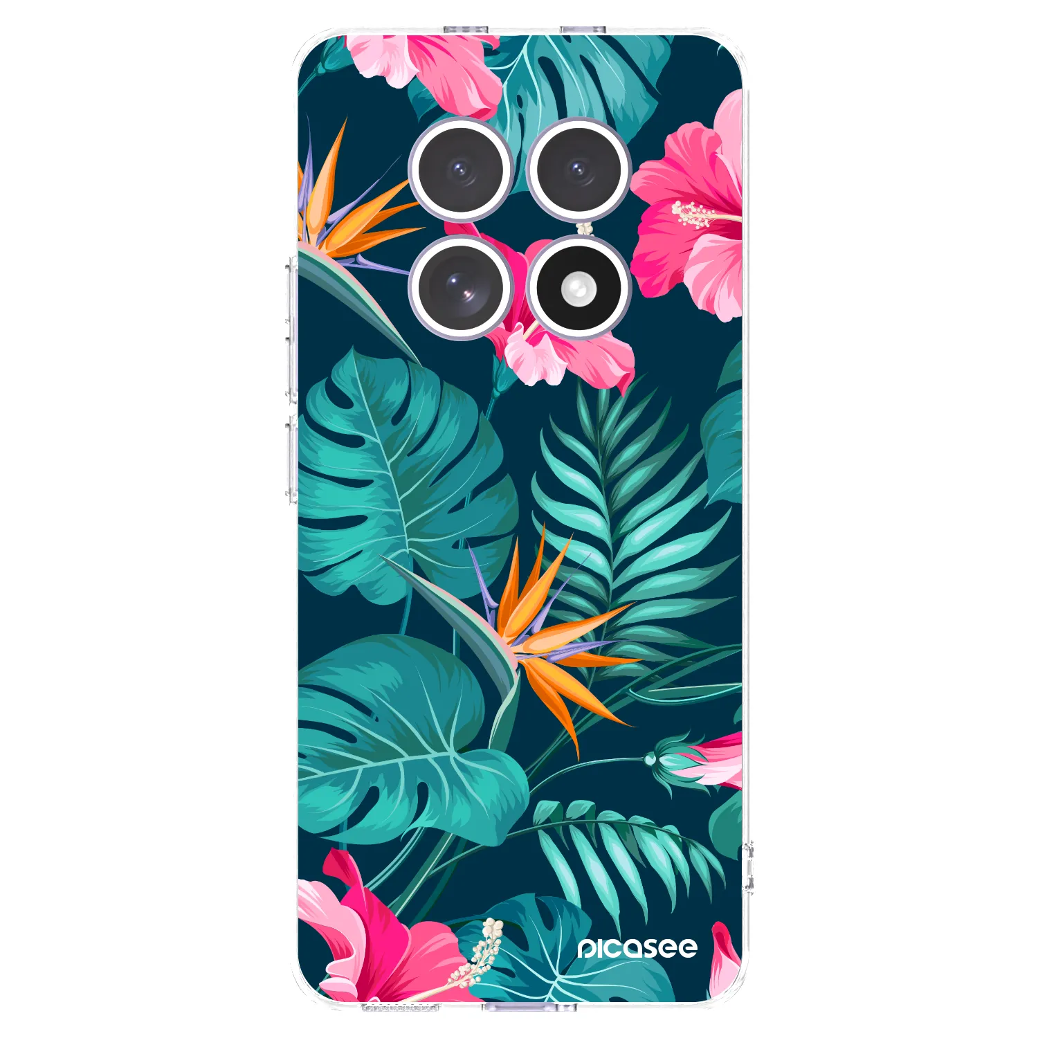 Picasee husă transparentă din silicon pentru Xiaomi Redmi Note 15 - Pink Monstera