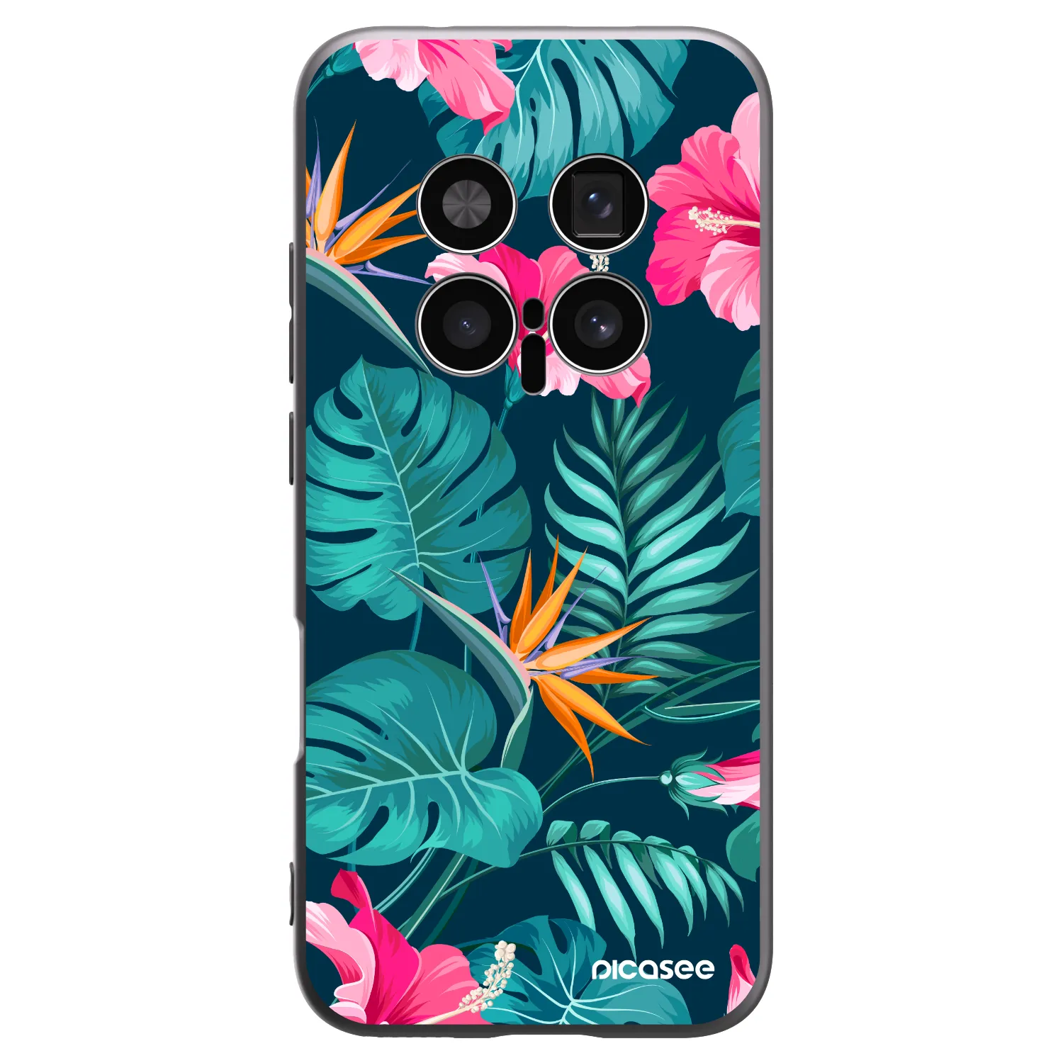Picasee husă neagră din silicon pentru Honor Magic8 Pro 5G - Pink Monstera