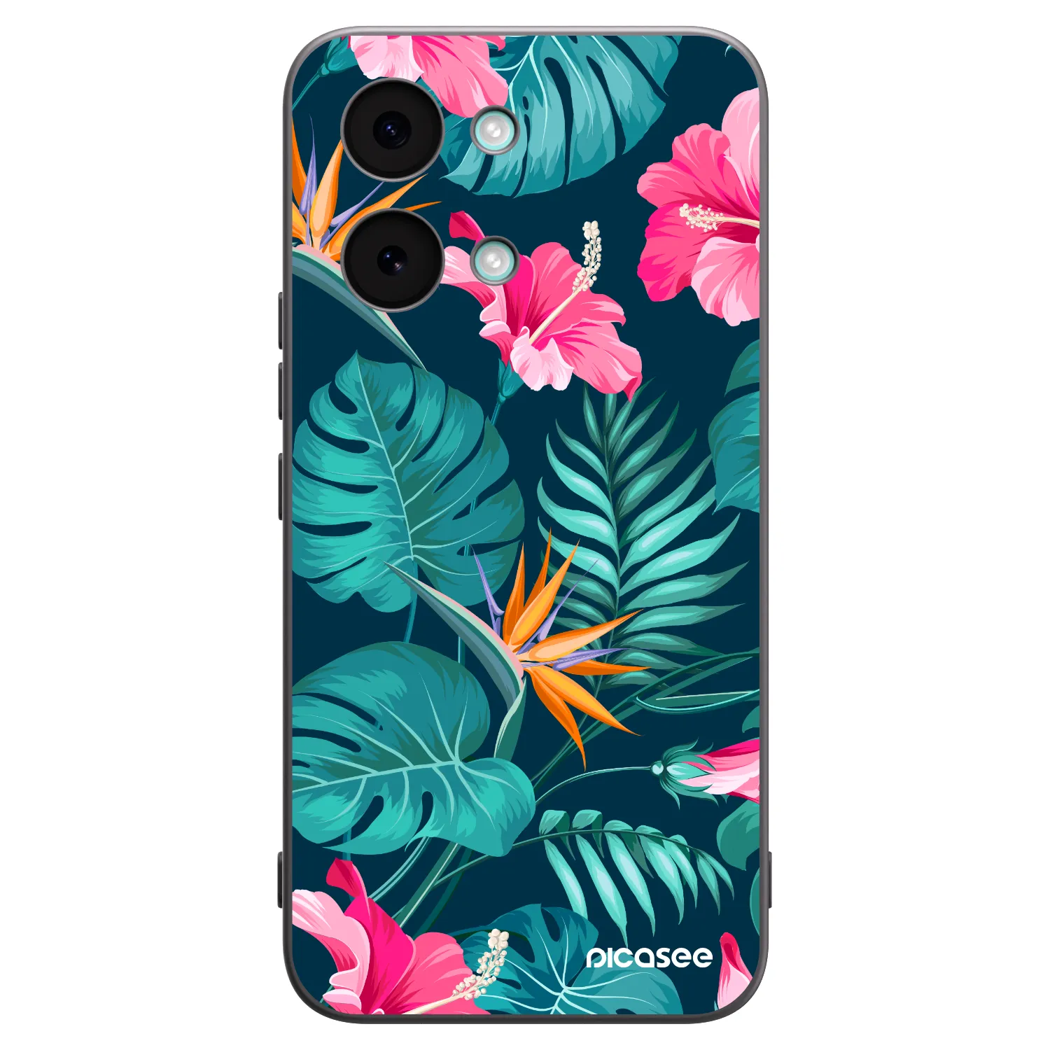 Picasee husă neagră din silicon pentru Xiaomi Poco X8 Pro Max - Pink Monstera
