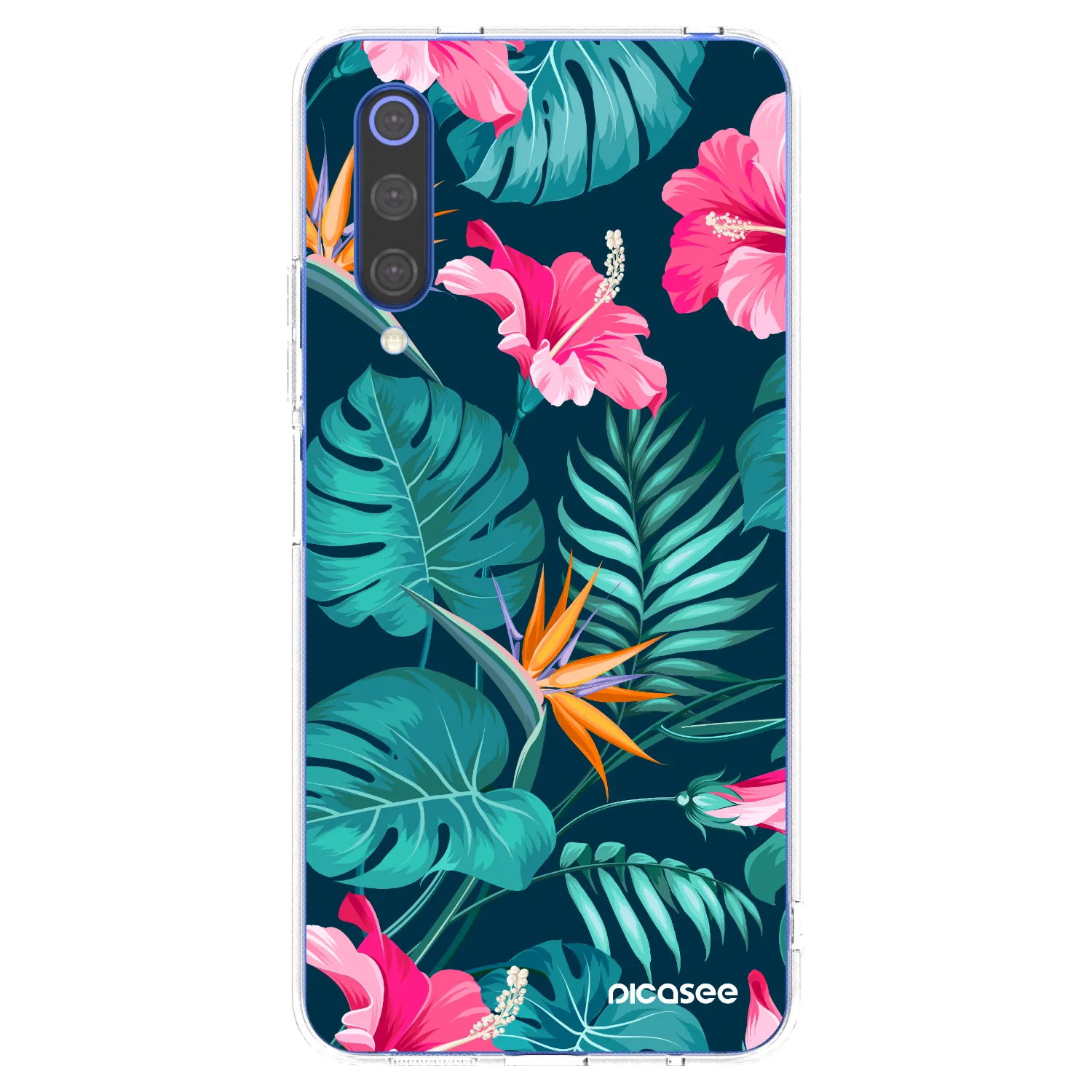 Picasee husă transparentă din silicon pentru Xiaomi Mi 9 SE - Pink Monstera