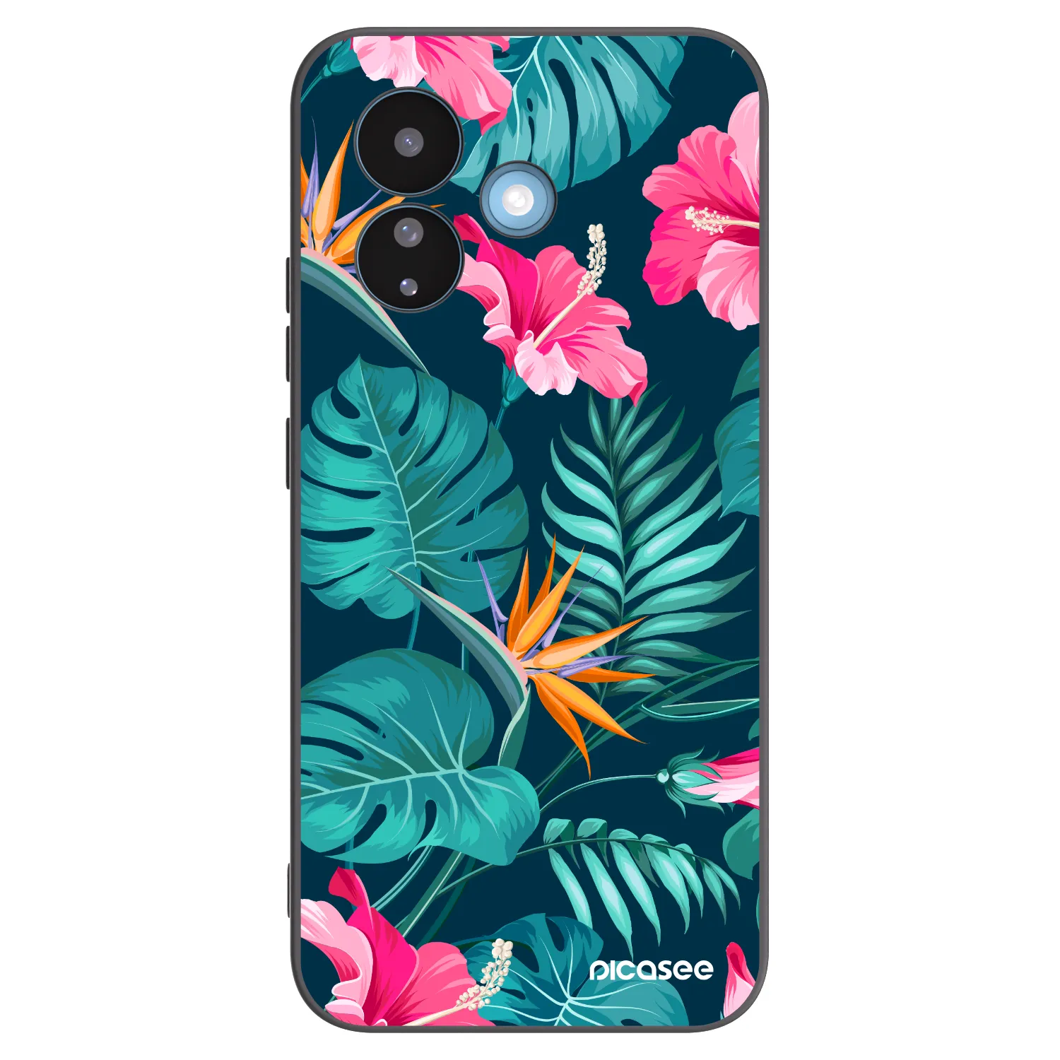 Picasee husă neagră din silicon pentru Xiaomi Redmi Note 17 Pro 5G - Pink Monstera