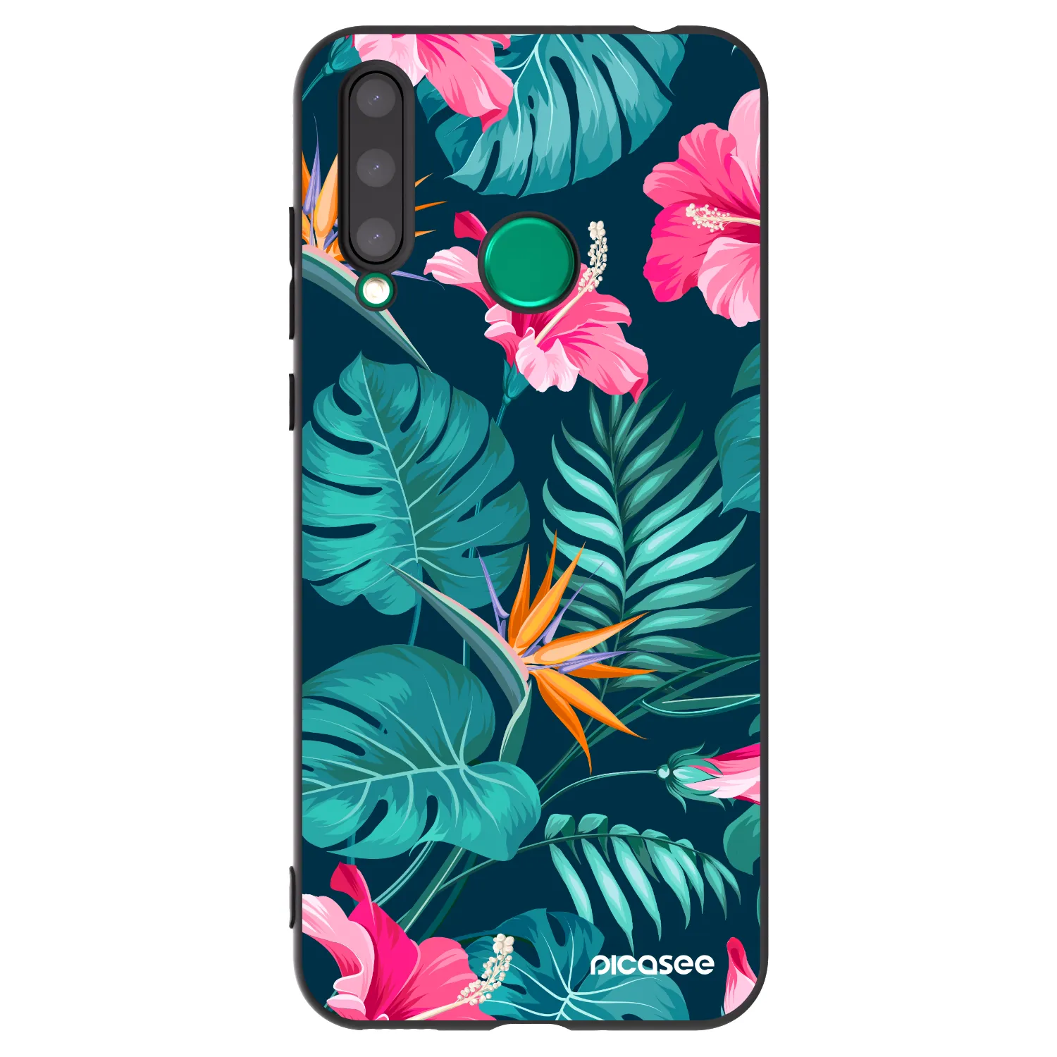 Picasee husă neagră din silicon pentru Honor 20 Lite - Pink Monstera