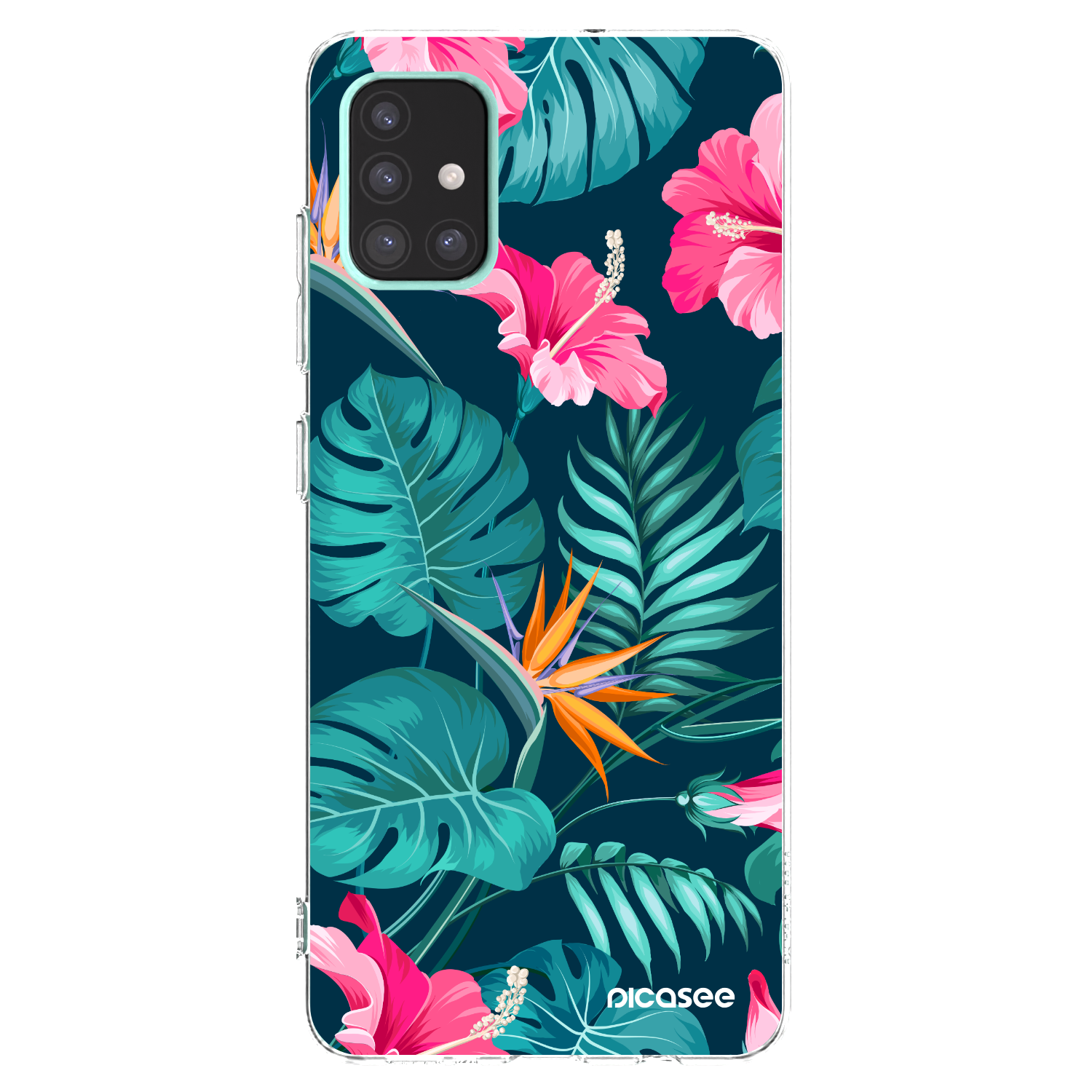 Picasee husă transparentă din silicon pentru Samsung Galaxy A51 A515F - Pink Monstera