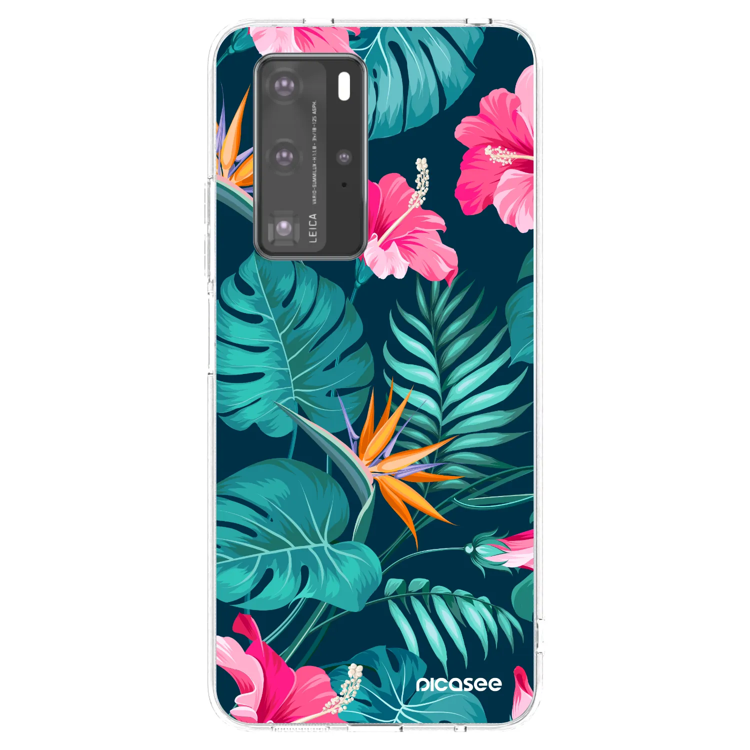 Picasee husă transparentă din silicon pentru Huawei P40 Pro - Pink Monstera